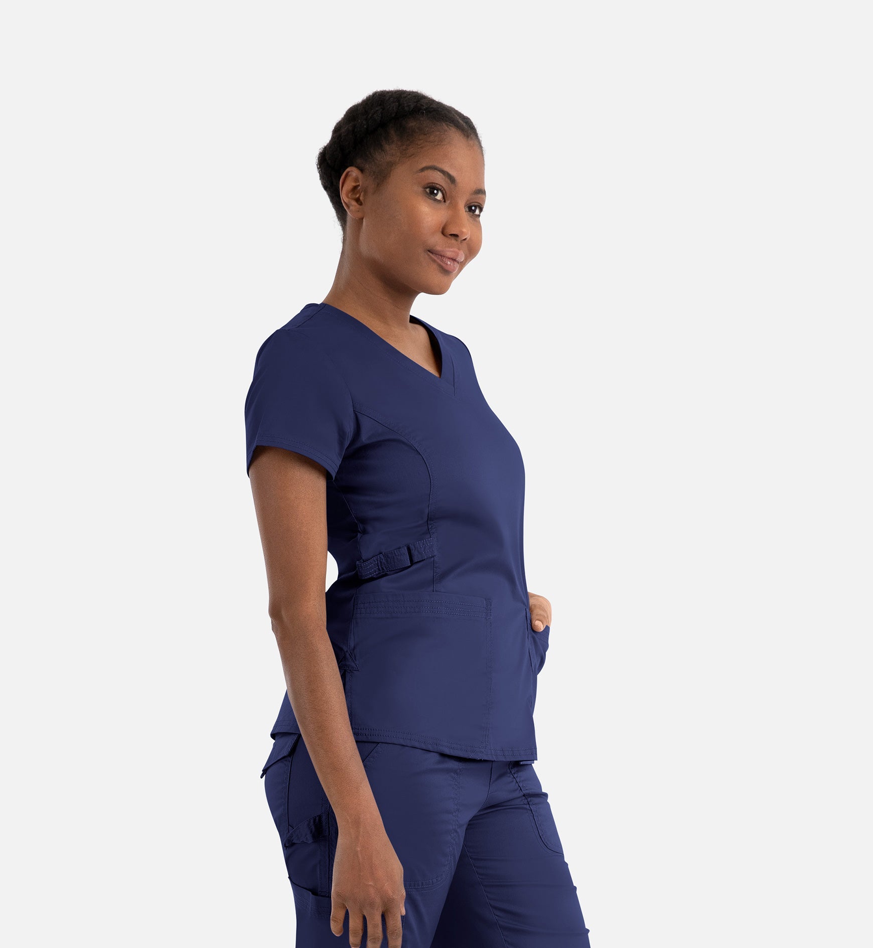 Blossom Signature 2101 Ladies Functional V-Neck Top Real Navy