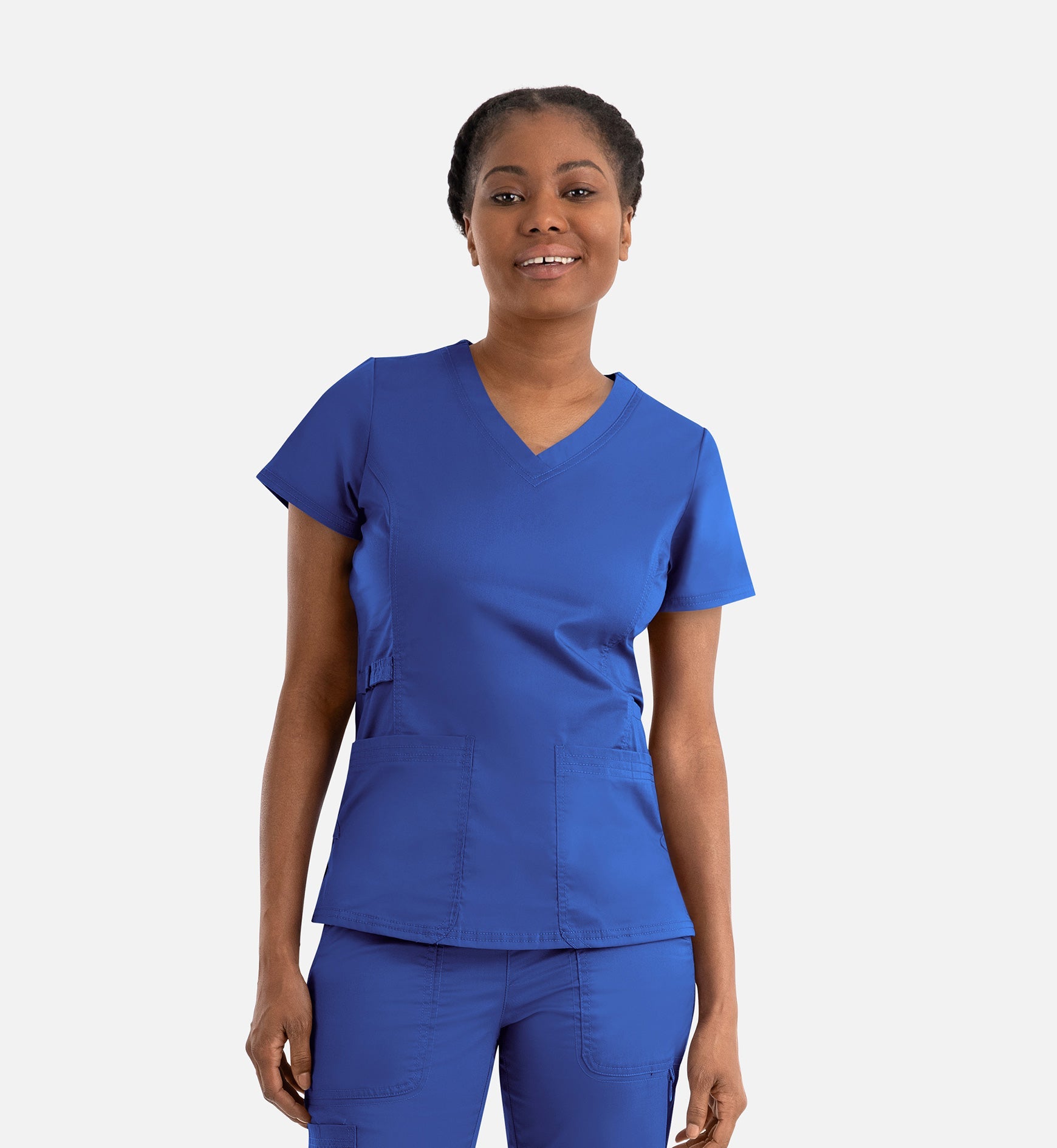 Blossom Signature 2101 Ladies Functional V-Neck Top Royal Blue