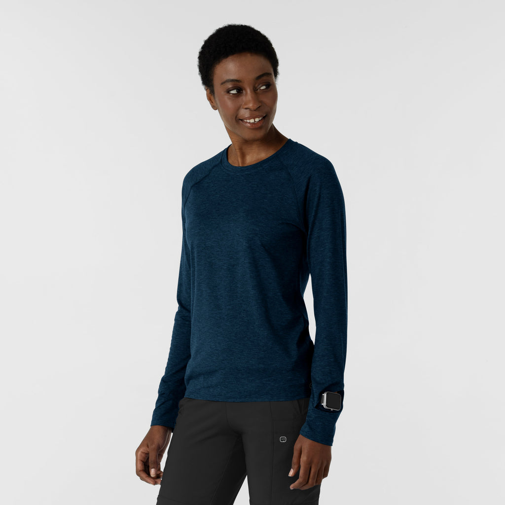 Layers 2139 Watch Window Long Sleeve Underscrub Top Royal Heather