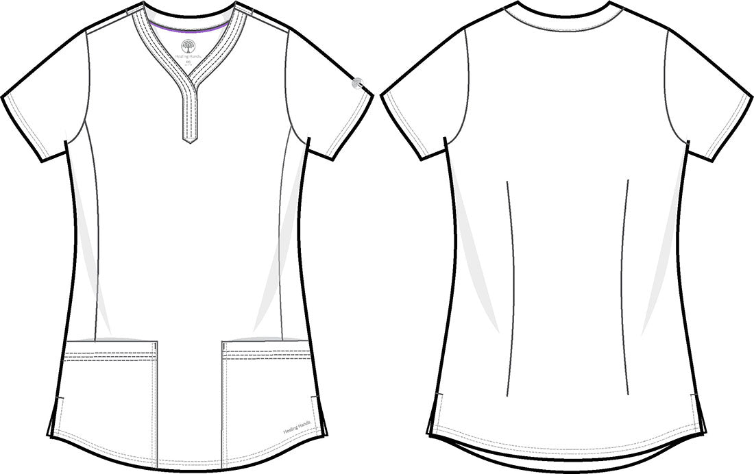 Purple Label 2167 Women's Jane Scrub Top Pewter