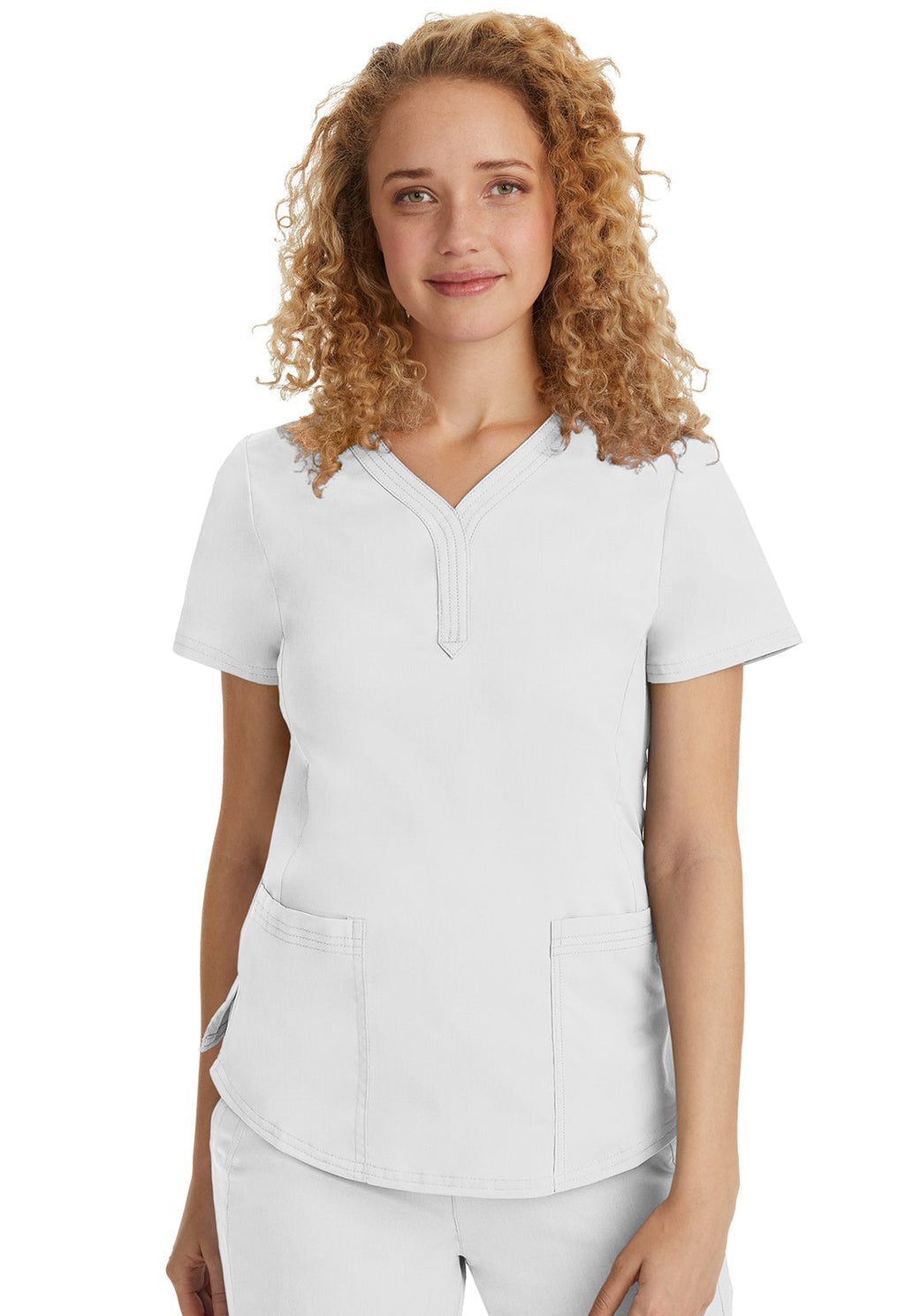Purple Label 2167 Women's Jane Scrub Top White