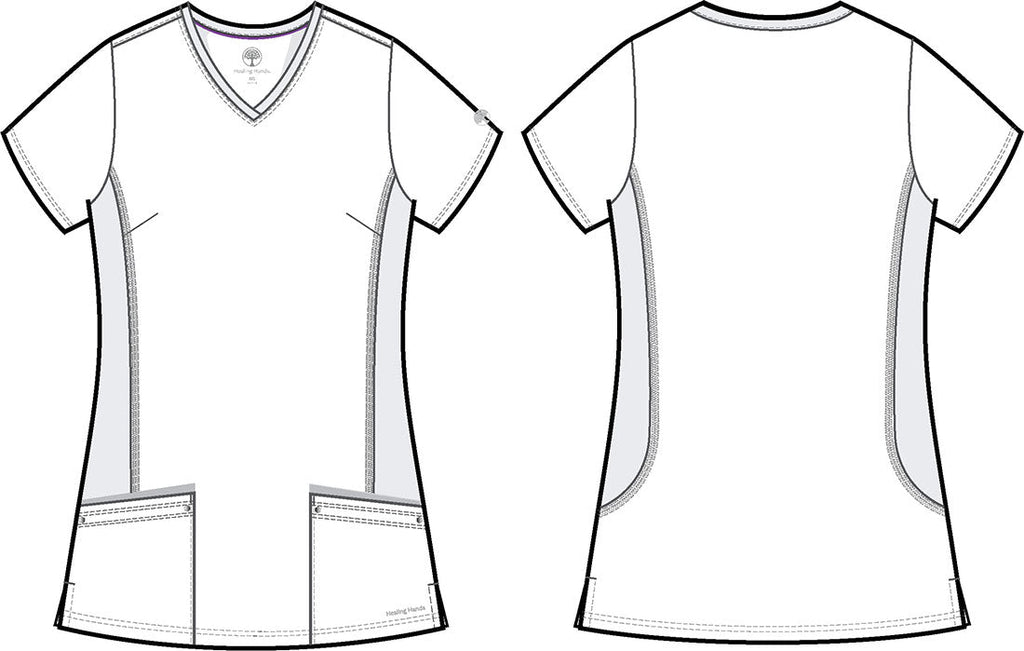 Purple Label 2245 Women's Juliet Scrub Top Pewter