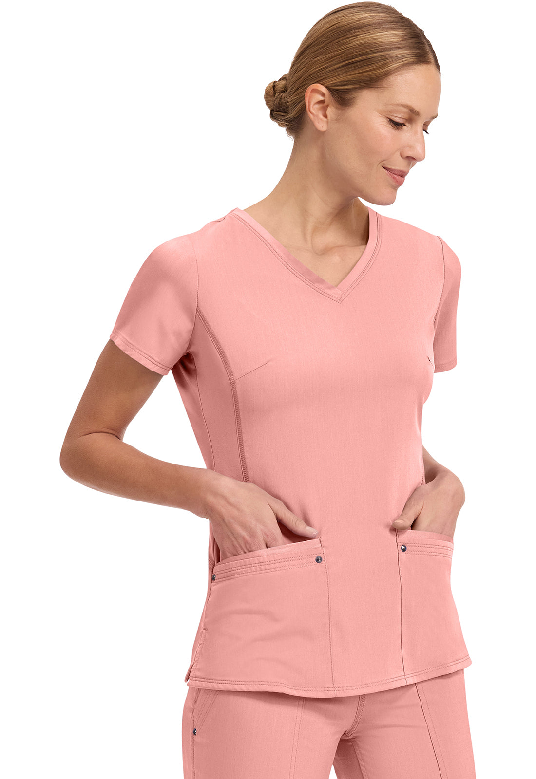 HH Purple Label 2245 Juliet Scrub Top Blushing Peach