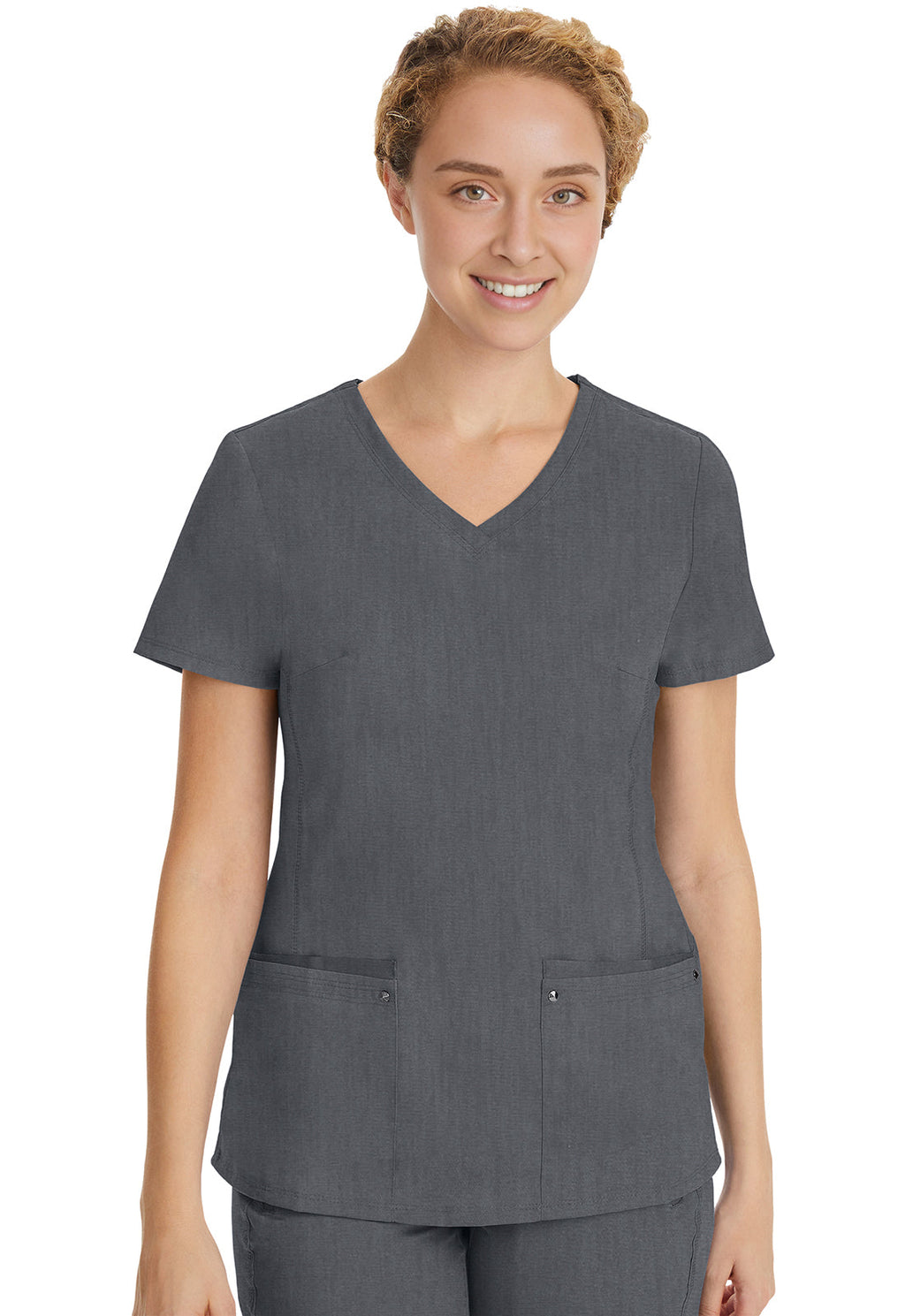 Purple Label 2245 Women's Juliet Scrub Top Heather Gray