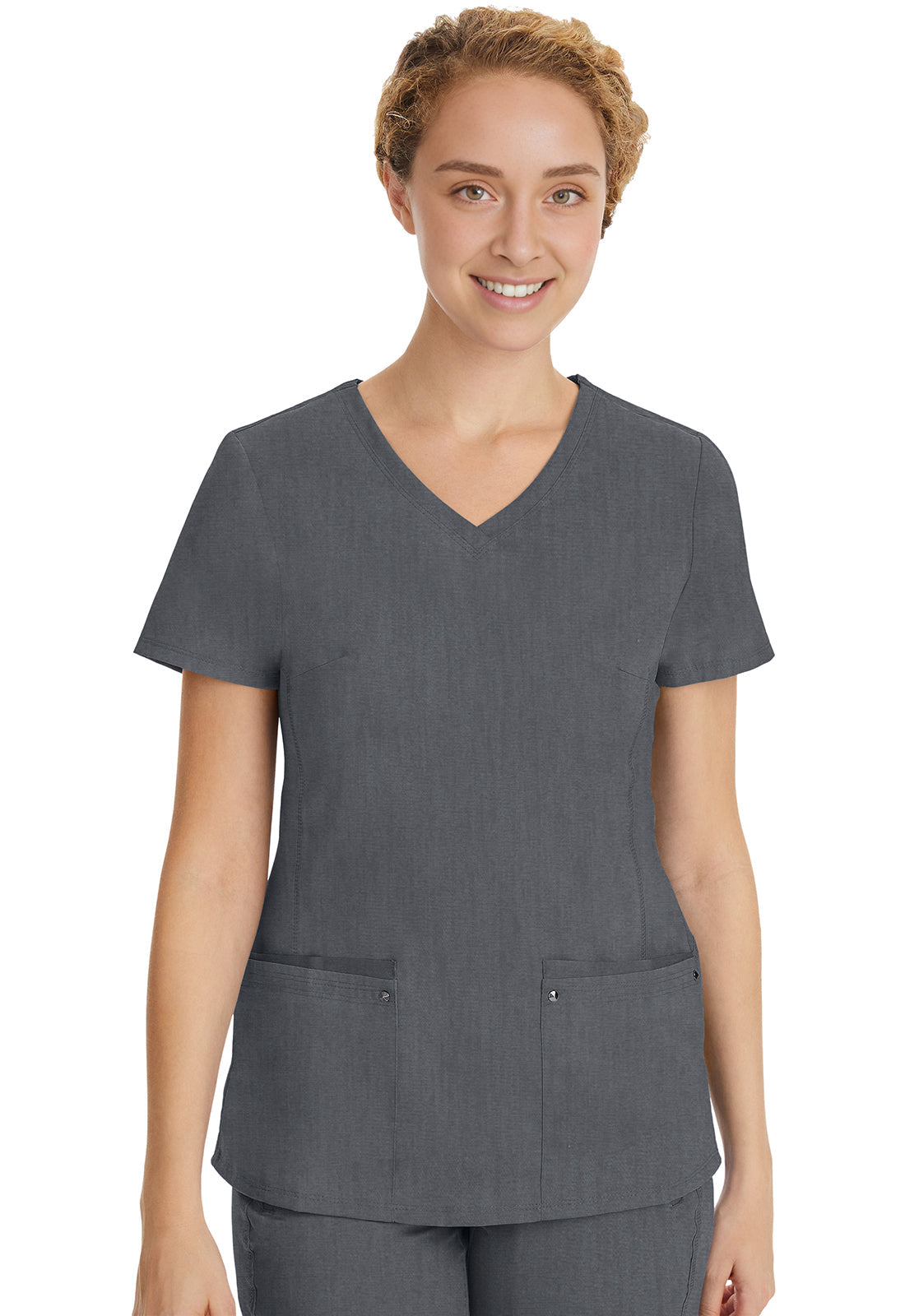 Purple Label 2245 Women's Juliet Scrub Top Heather Gray
