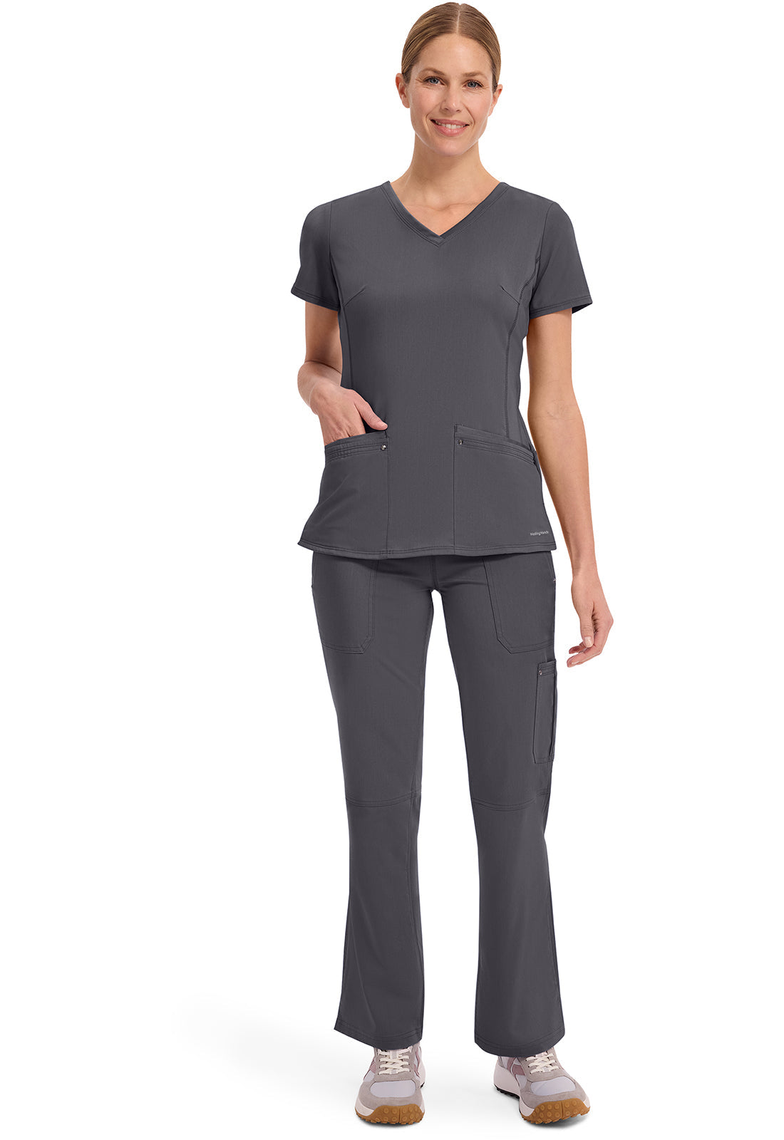 Purple Label 2245 Women's Juliet Scrub Top Pewter
