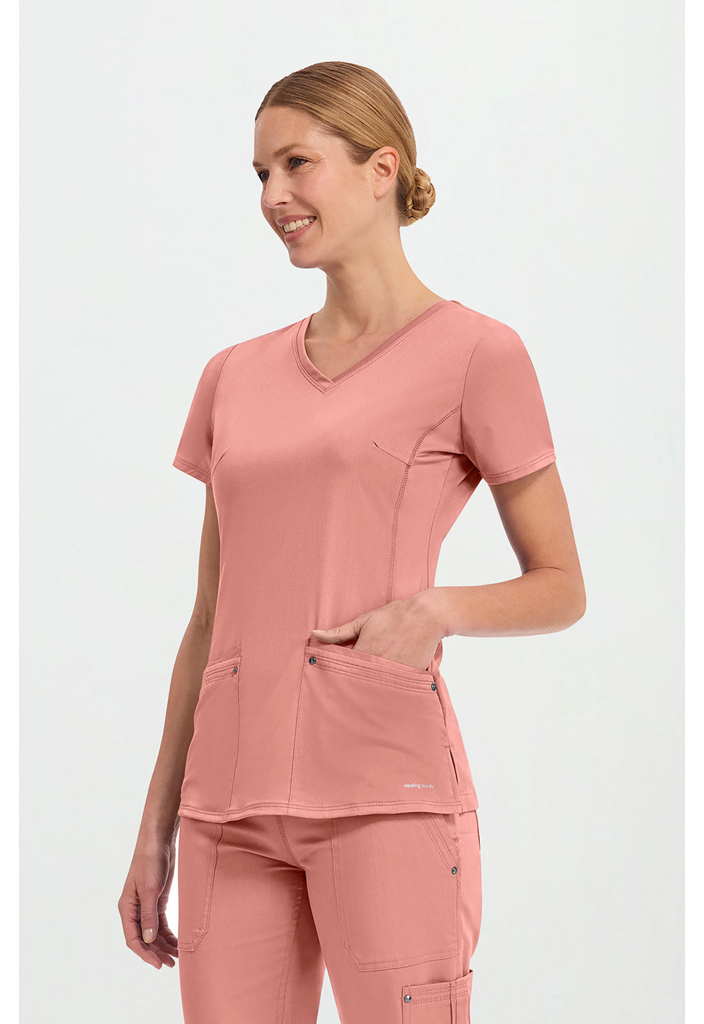 Purple Label 2245 Women's Juliet Scrub Top Velvet Peach