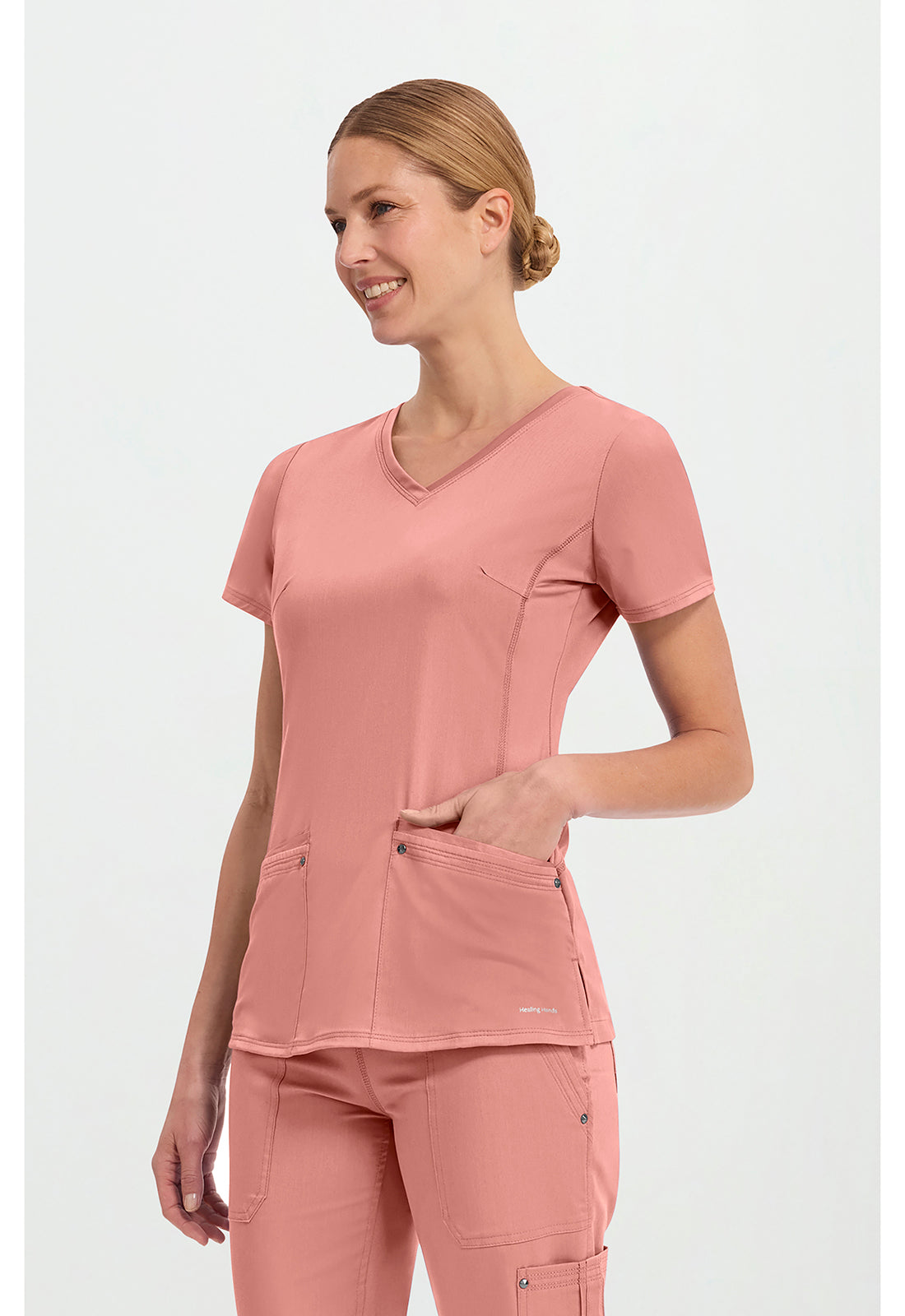 Purple Label 2245 Women's Juliet Scrub Top Velvet Peach