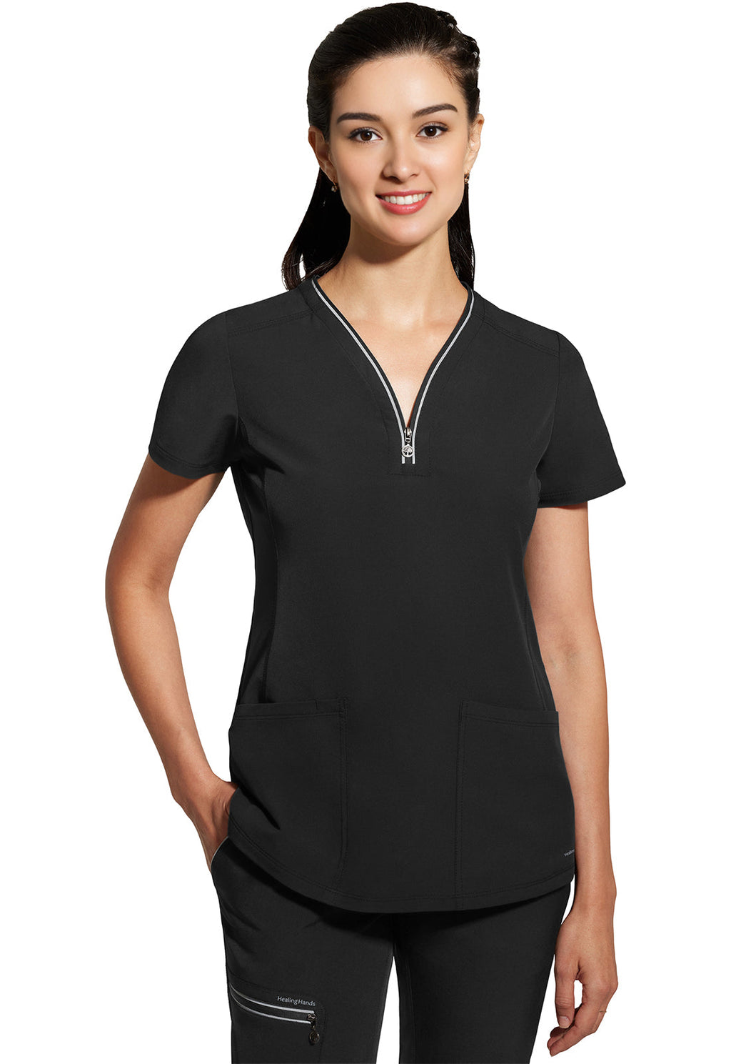 HH 360 2274 Women's Sonia Scrub Top Black