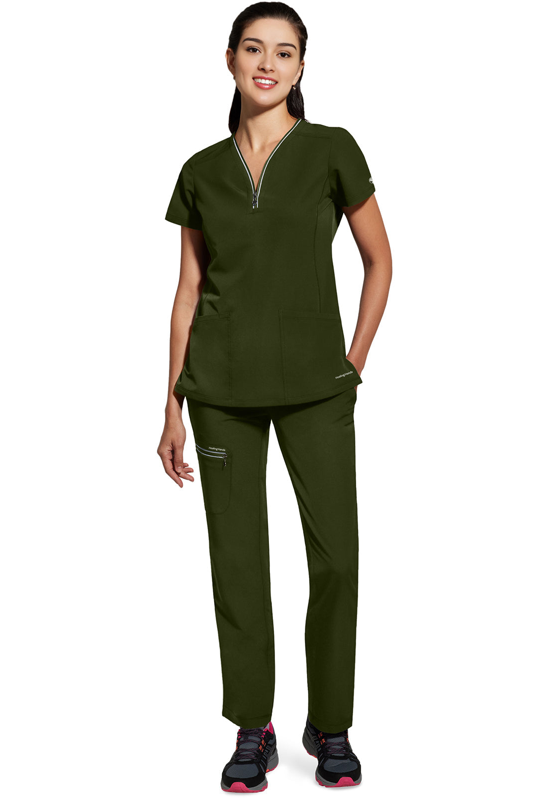 HH 360 2274 Women's Sonia Scrub Top Dark Pine