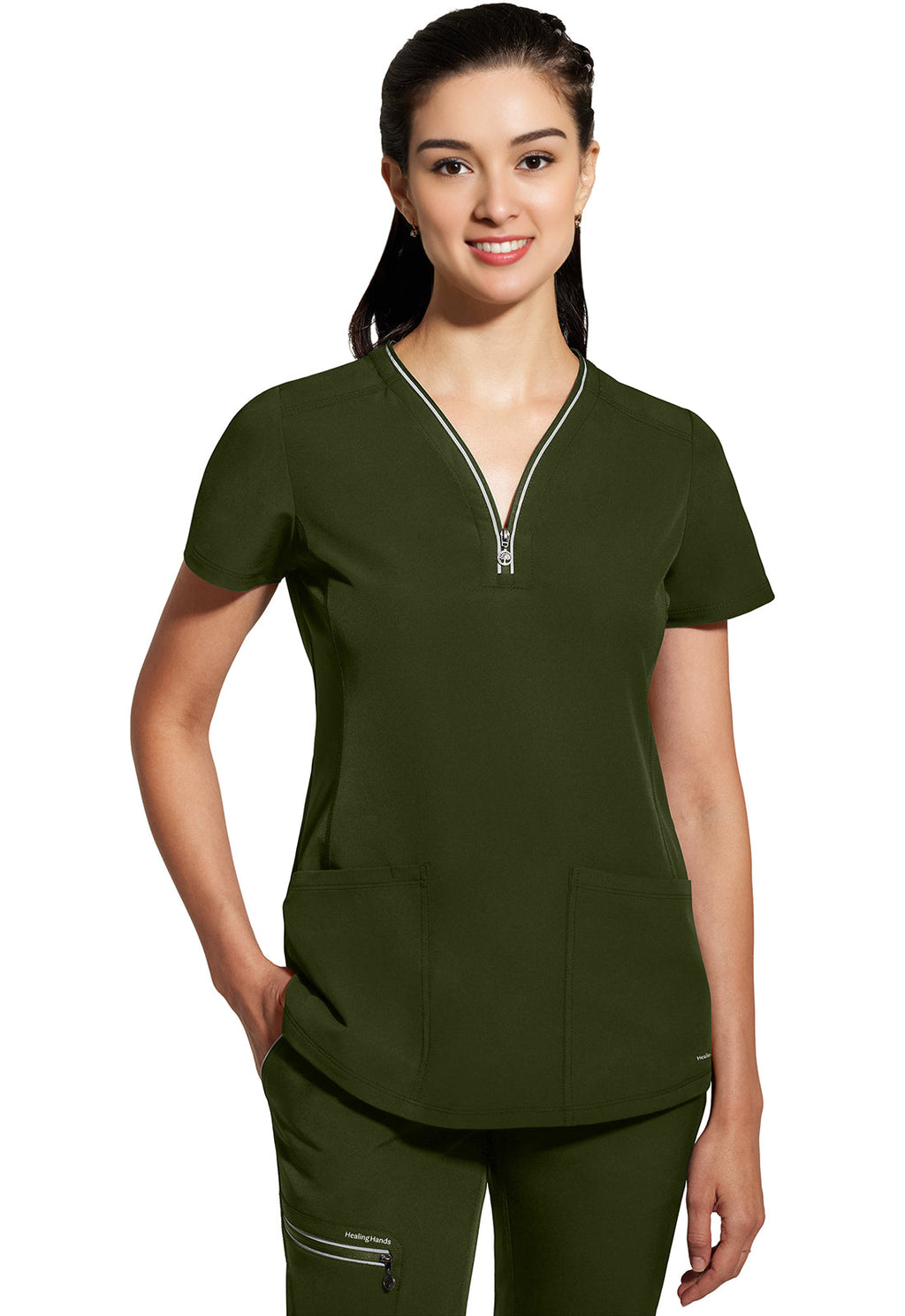 HH 360 2274 Women's Sonia Scrub Top Dark Pine