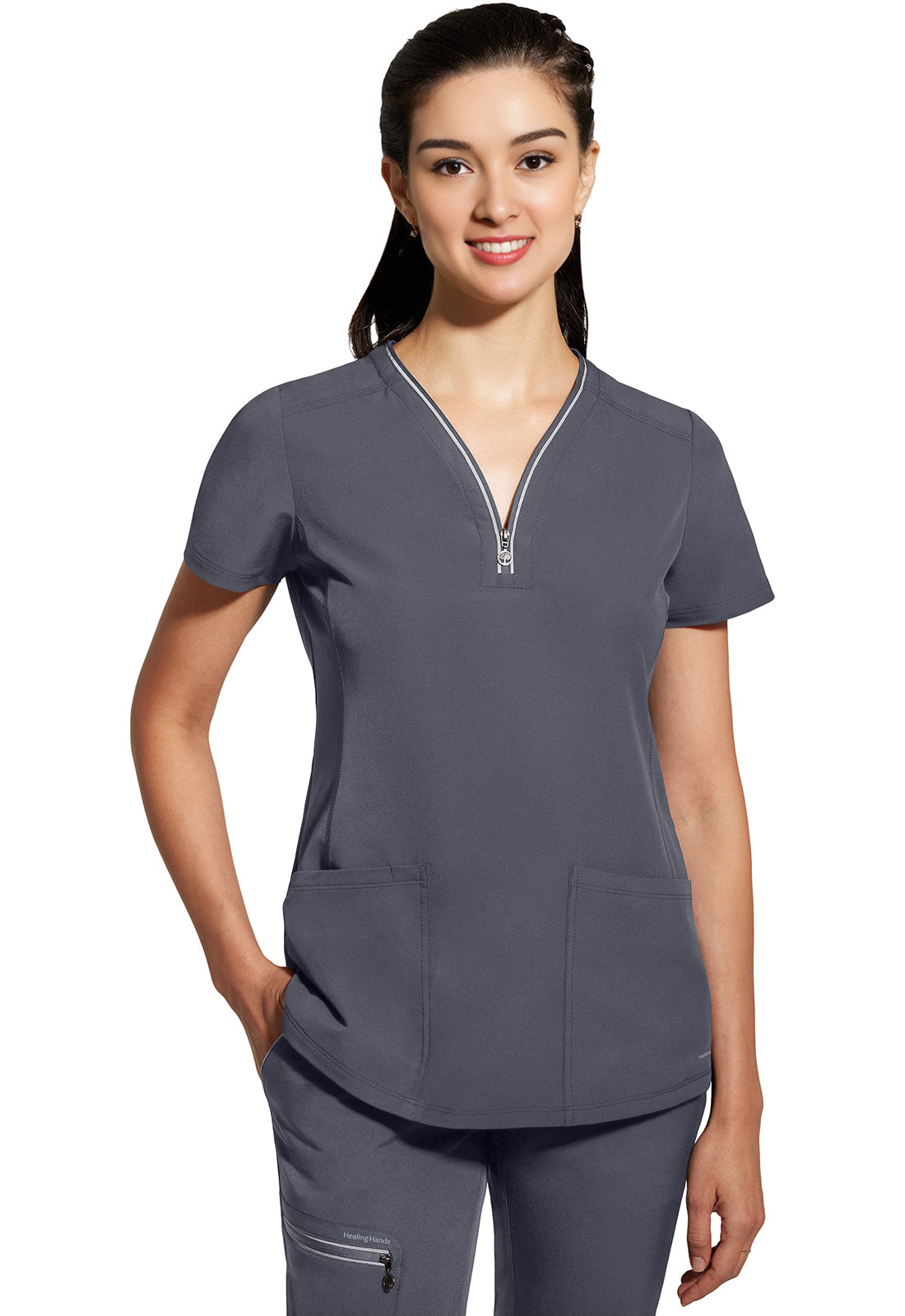 HH 360 2274 Women's Sonia Scrub Top Pewter