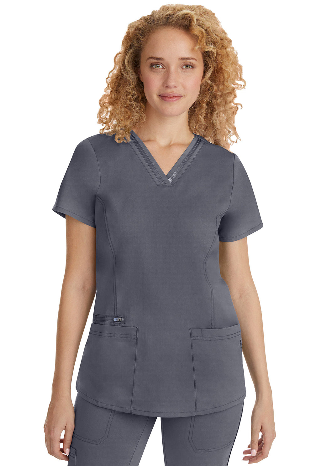 Purple Label 2278 Women's Jasmin Scrub Top Pewter