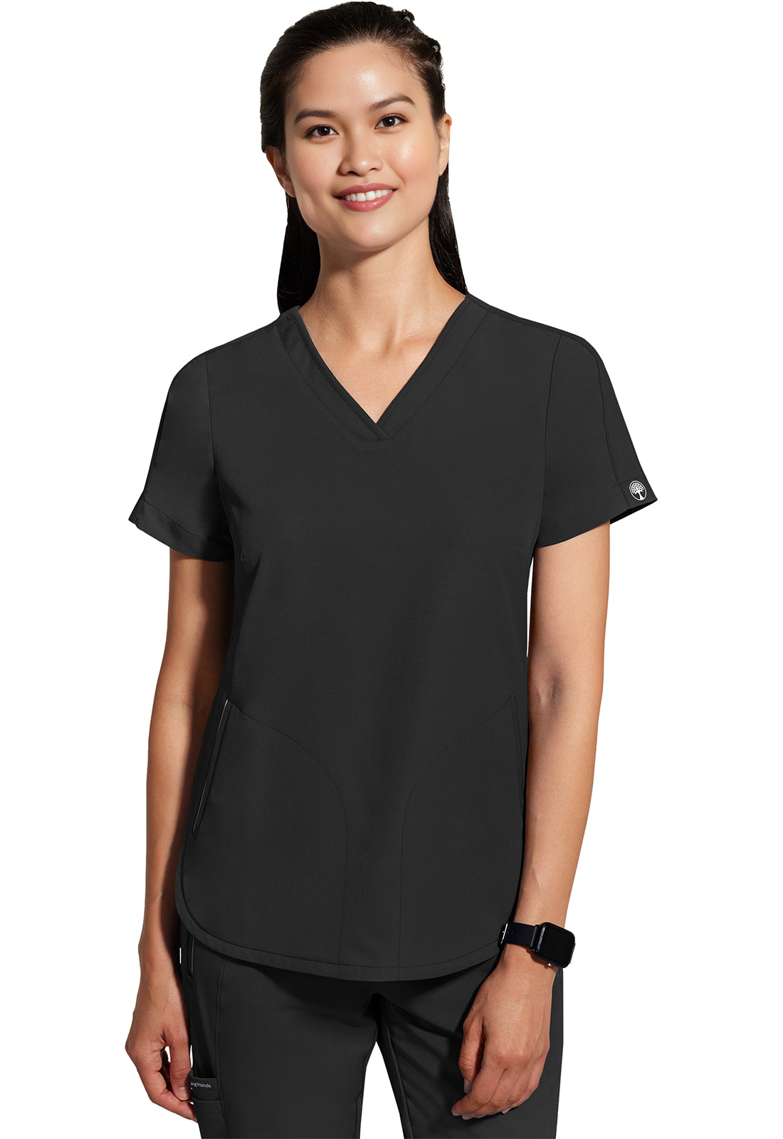 HH 360 2285 Women's Skyler Scrub Top Black