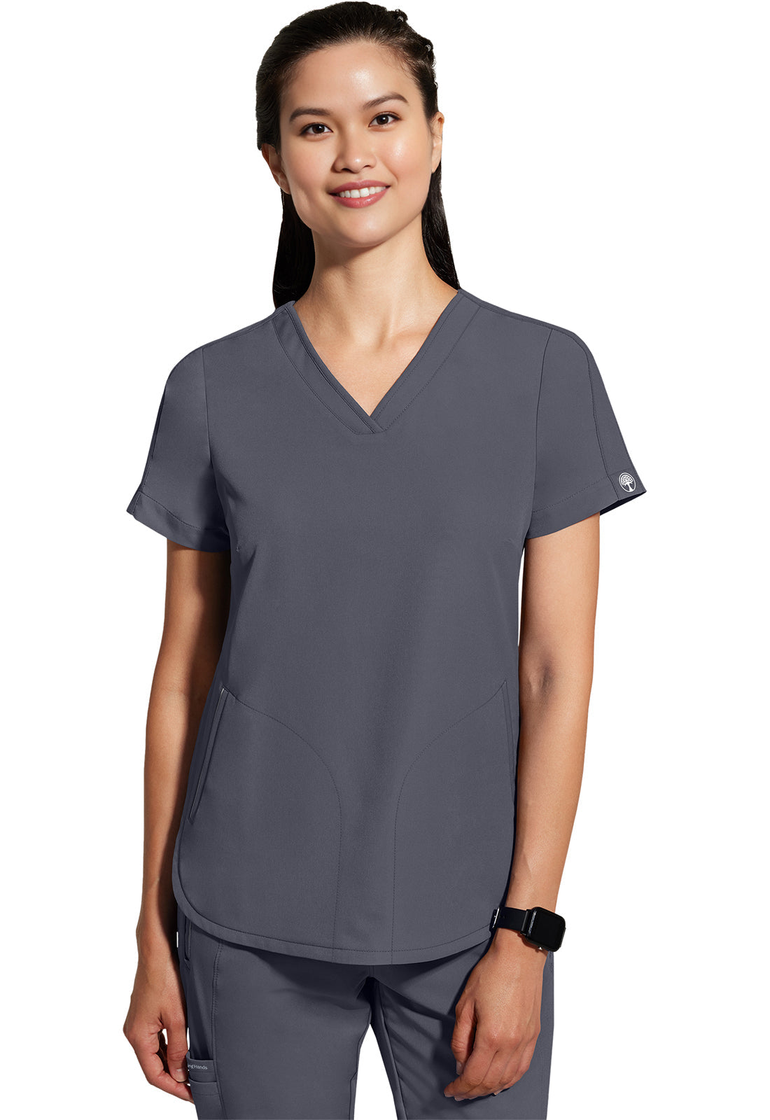 HH 360 2285 Women's Skyler Scrub Top Pewter