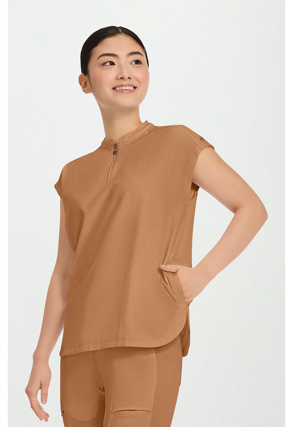 HH 360 2286 Women's Sandy Scrub Top Caramel Cafe