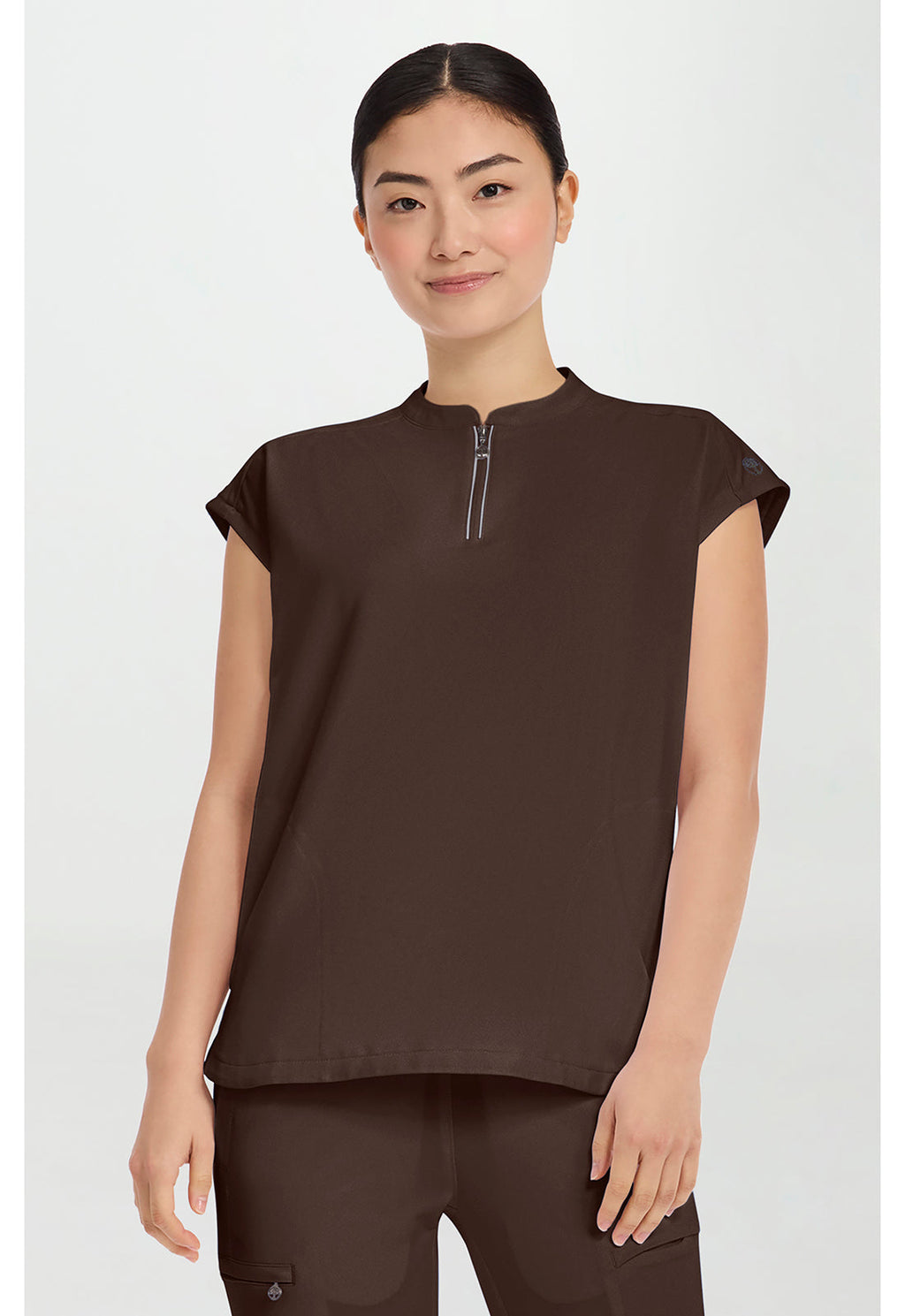 HH 360 2286 Women's Sandy Scrub Top Dark Chocolate