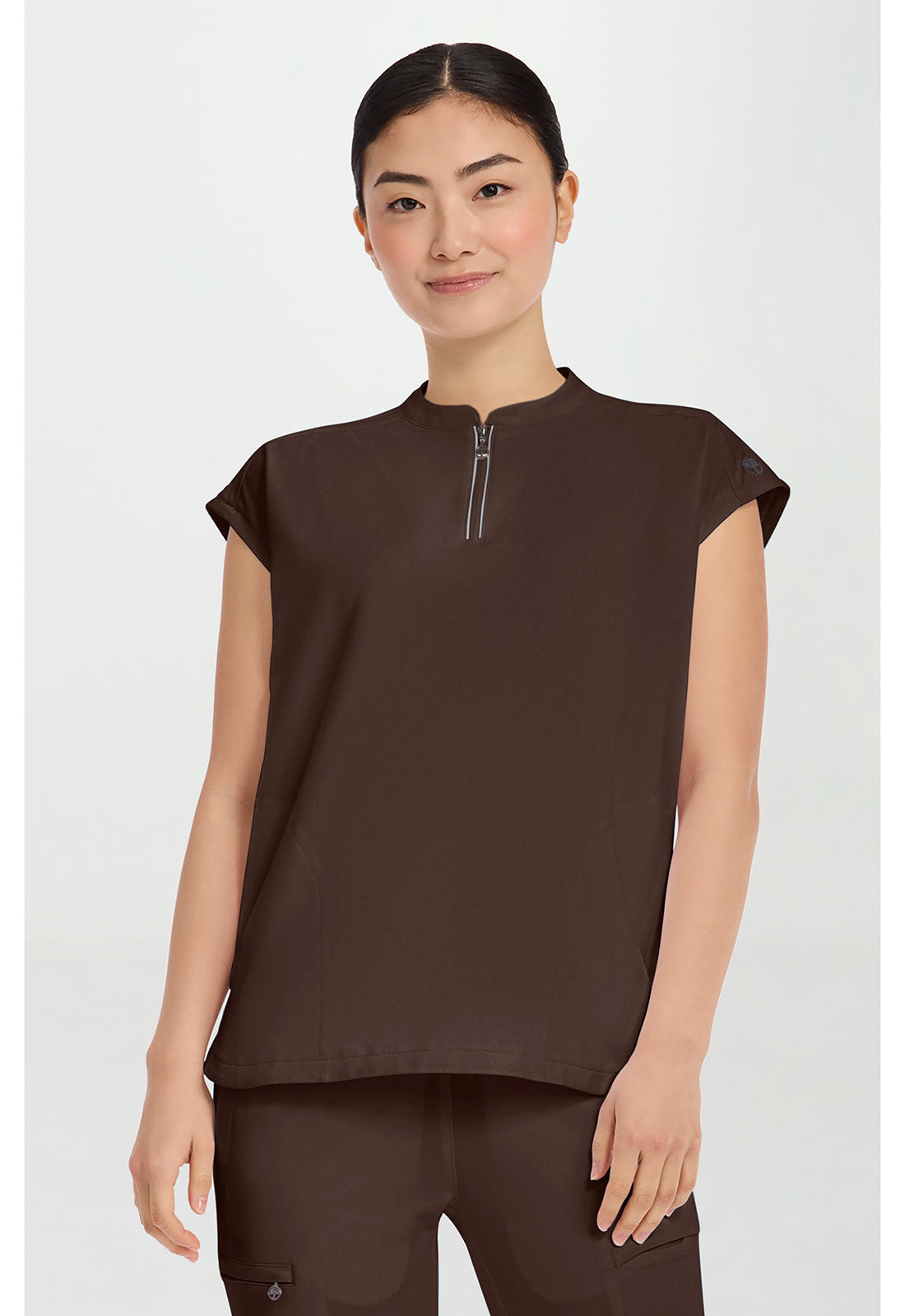 HH 360 2286 Women's Sandy Scrub Top Dark Chocolate