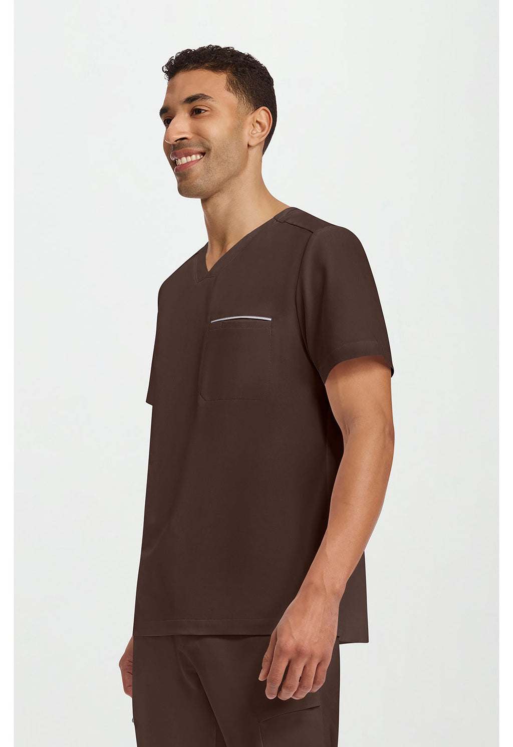 HH 360 2381 Men's Spencer Scrub Top Dark Chocolate