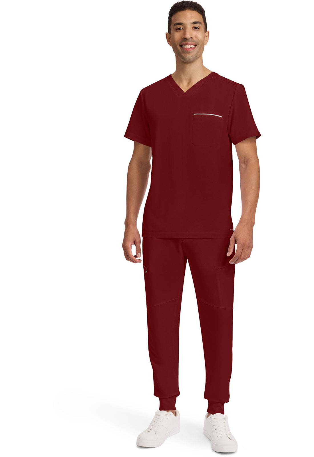 HH 360 2381 Men's Spencer Scrub Top Garnet Red