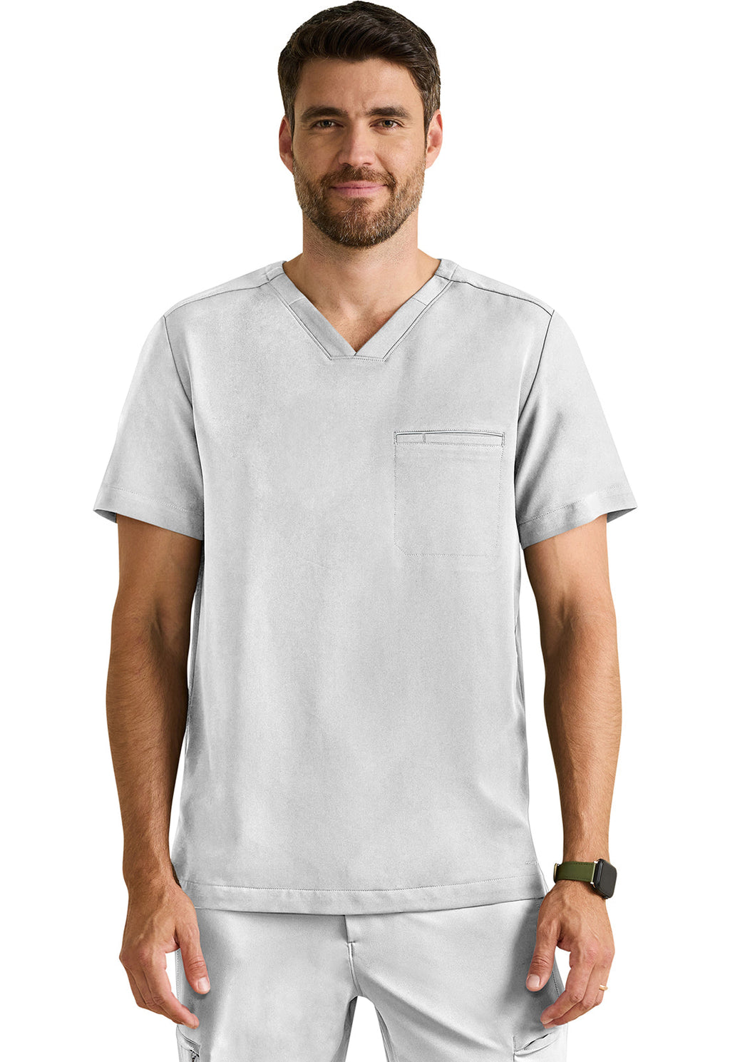 HH 360 2381 Men's Spencer Scrub Top White