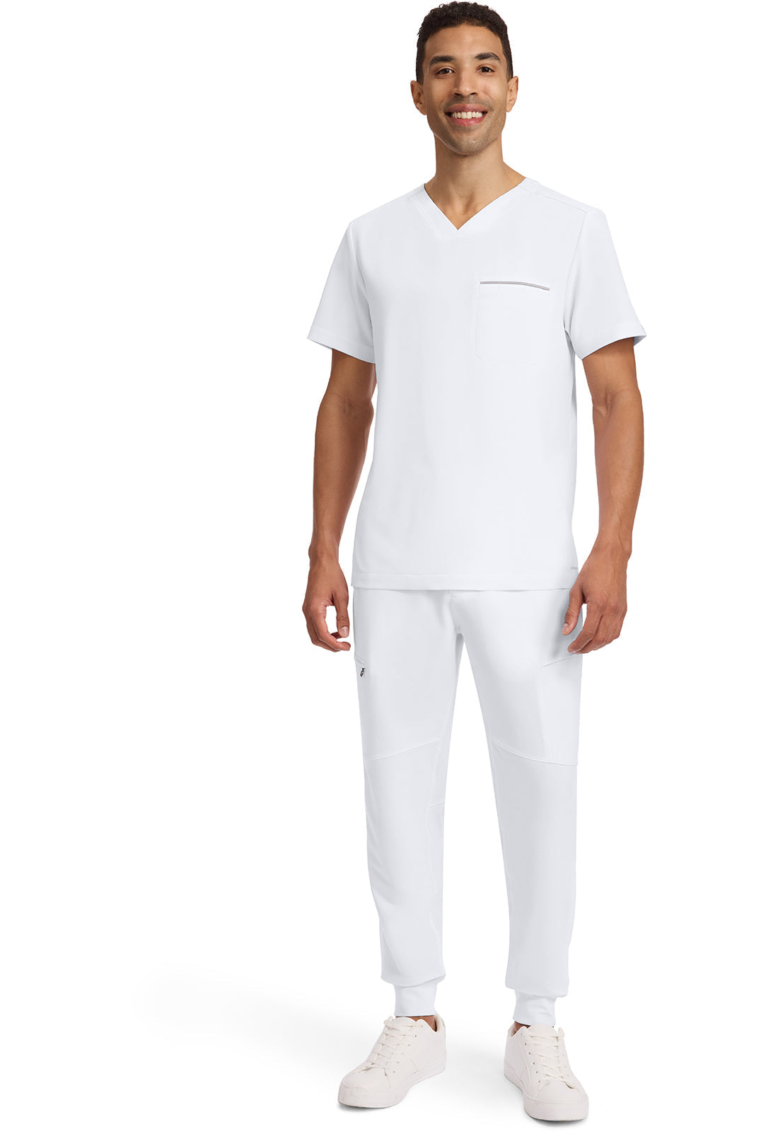 HH 360 2381 Men's Spencer Scrub Top White