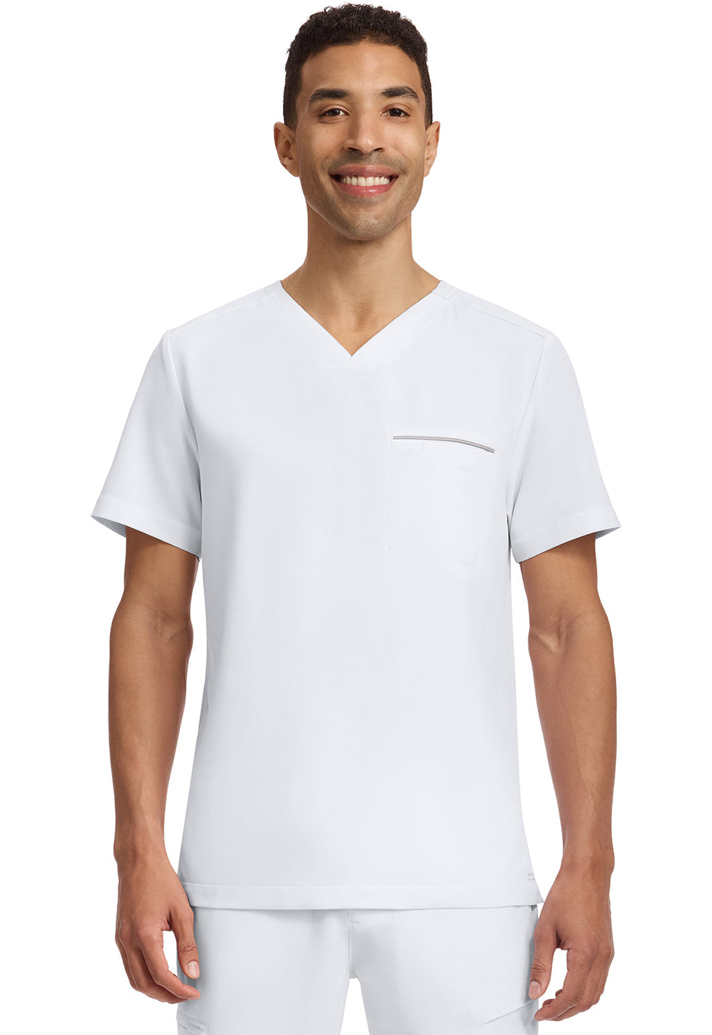 HH 360 2381 Men's Spencer Scrub Top White