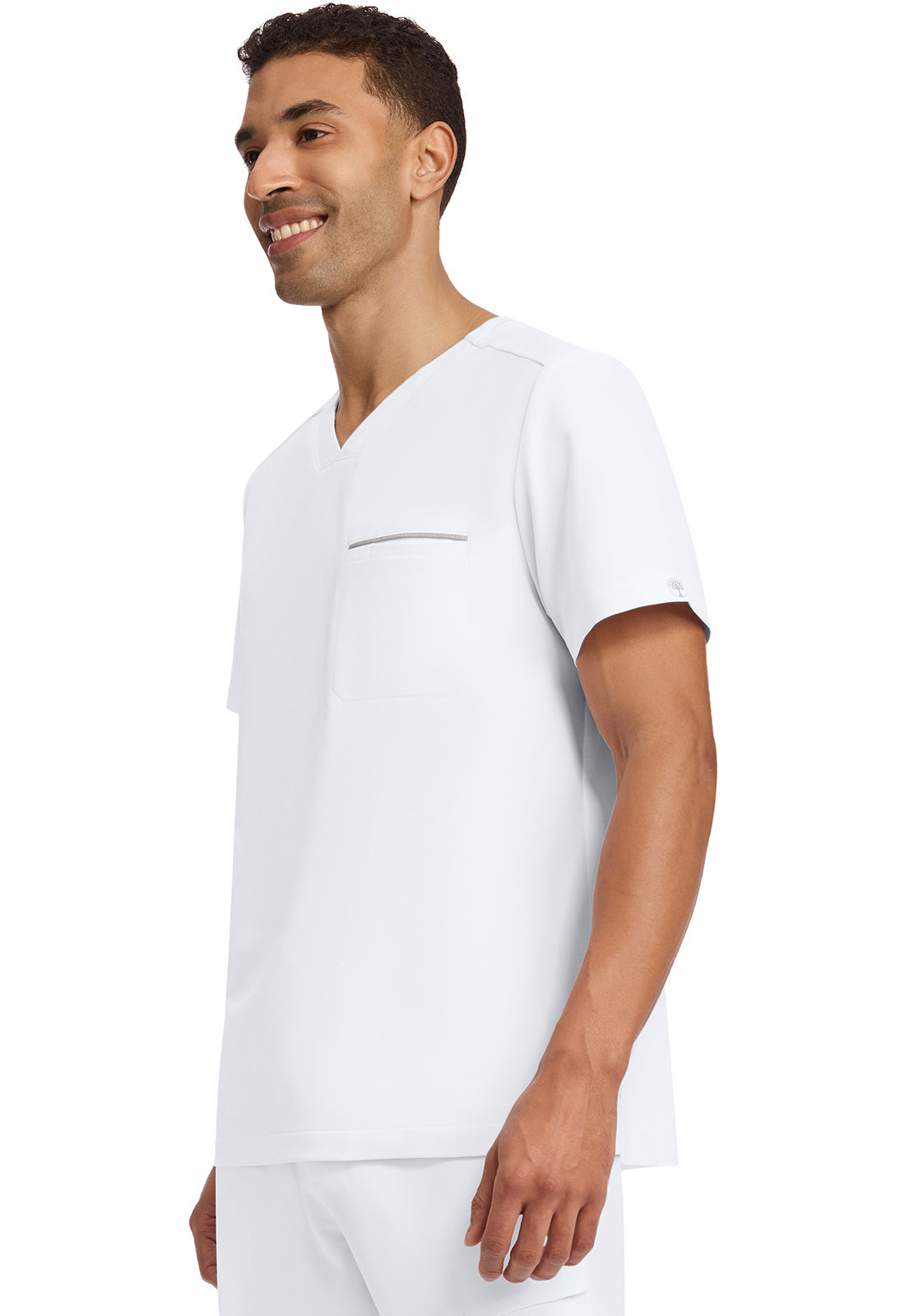 HH 360 2381 Men's Spencer Scrub Top White