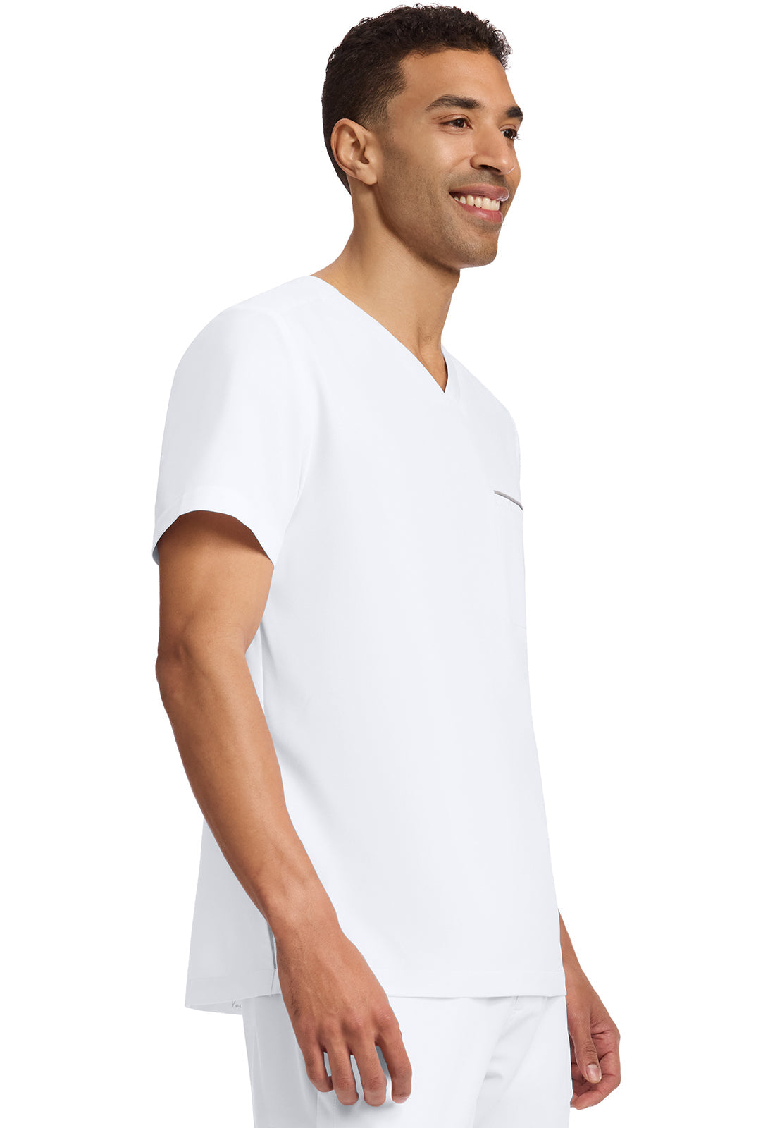 HH 360 2381 Men's Spencer Scrub Top White