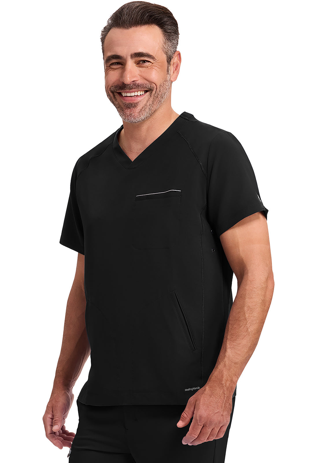 HH 360 2382 Men's Steven Scrub Top Black