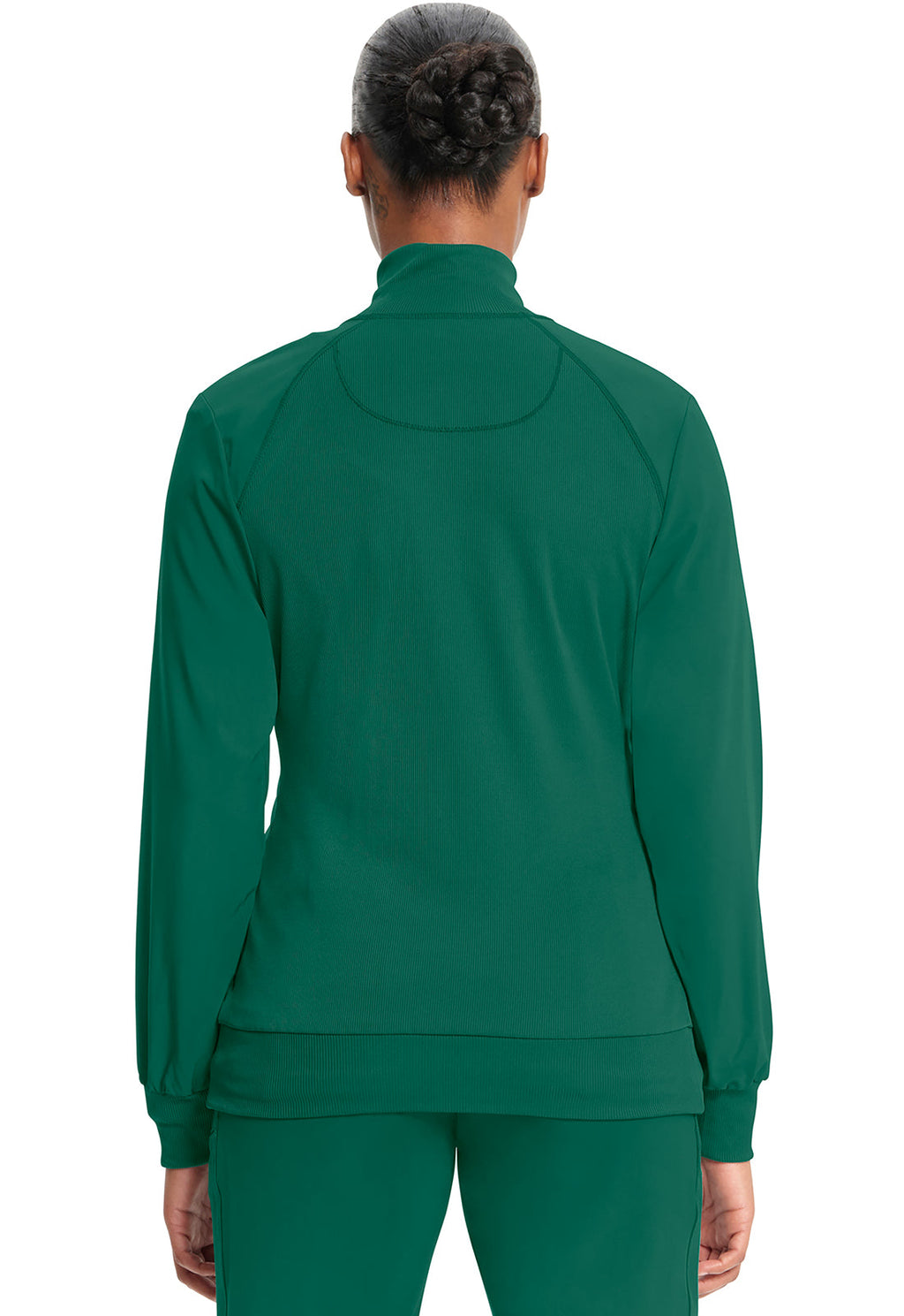 Classics 2391A Zip Front Jacket Hunter Green Model Image Back | Infinity