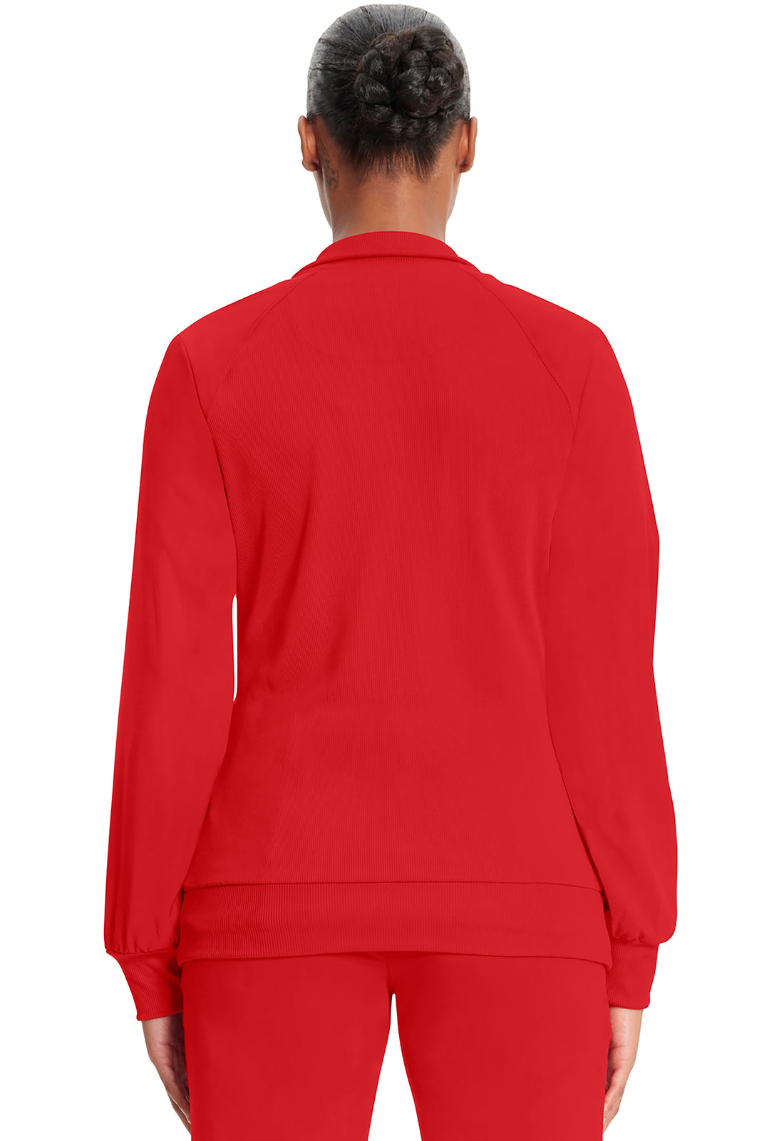 Classics 2391A Zip Front Jacket Red Model Image Back | Infinity