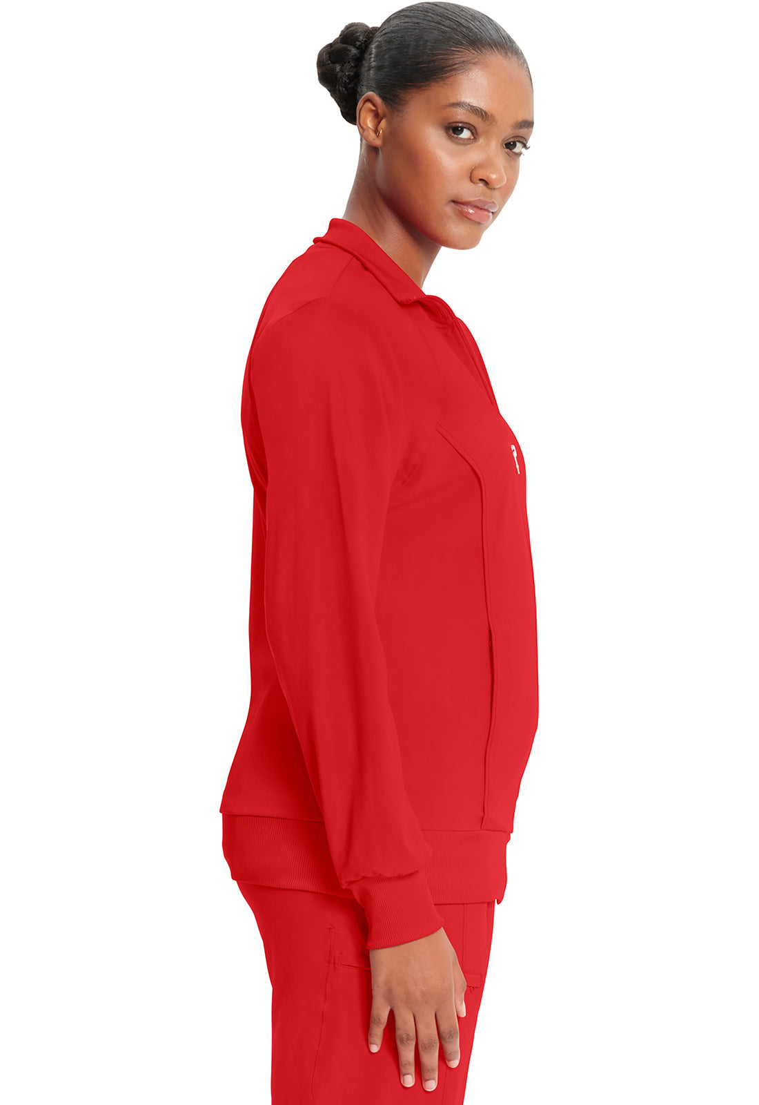 Classics 2391A Zip Front Jacket Red Model Image Right Side | Infinity