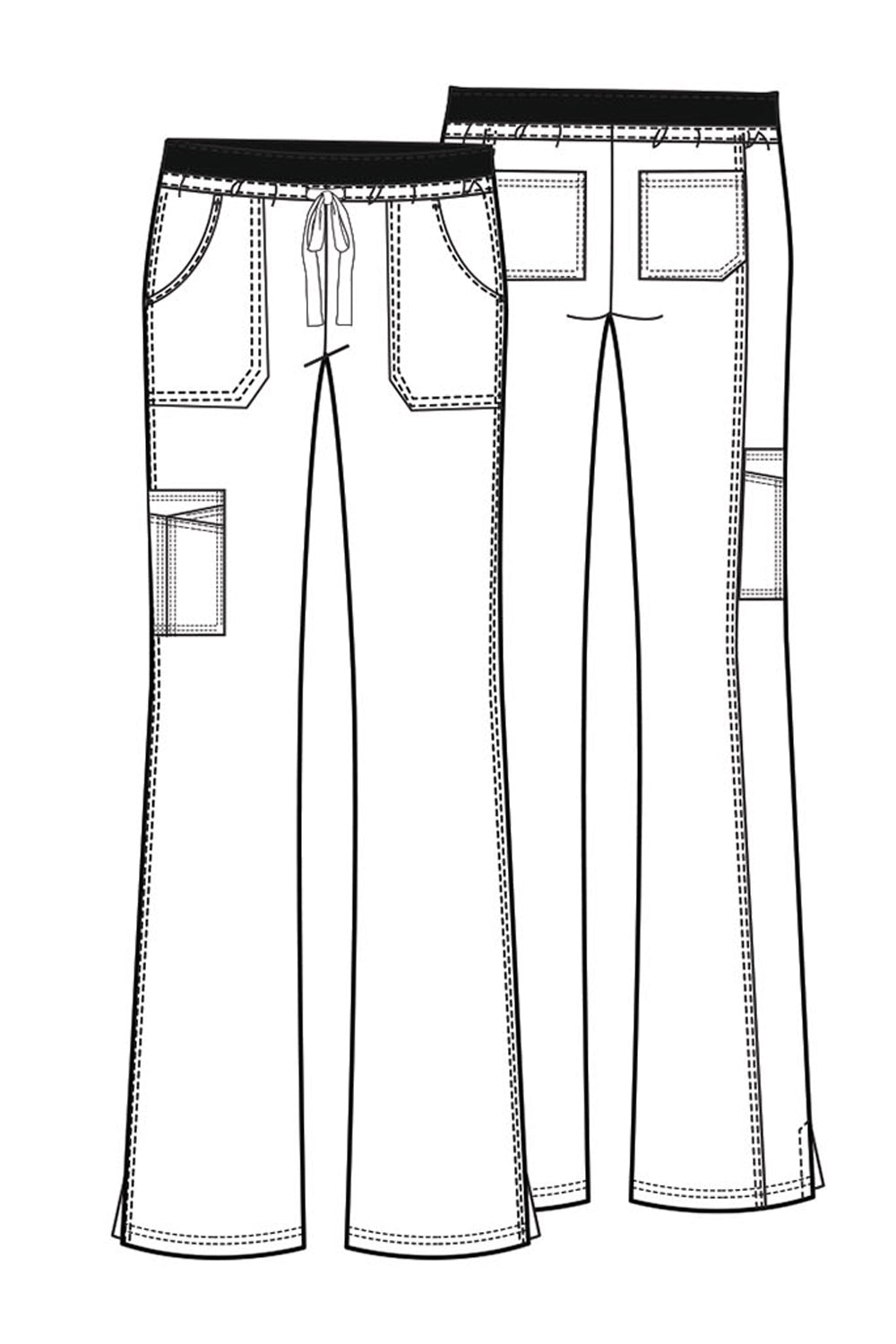 Core Stretch 24001 Drawstring Cargo Pants Black