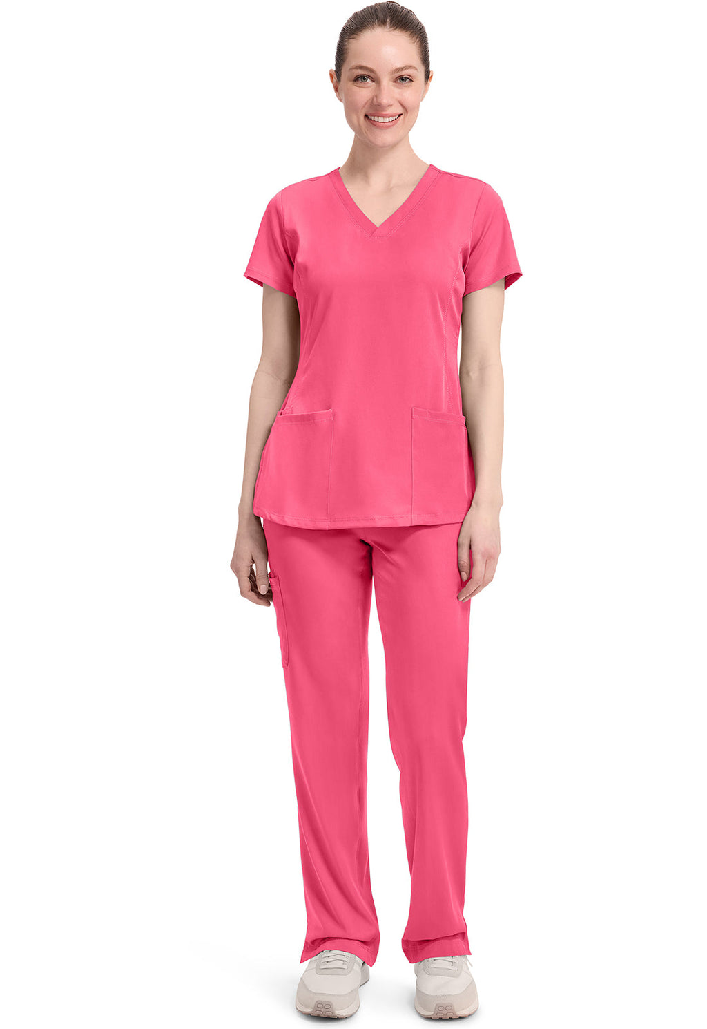 HH Works 2500 Women's Monica Scrub Top Carnation Pink