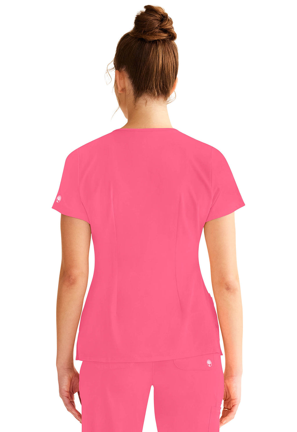 HH Works 2500 Women's Monica Scrub Top Carnation Pink
