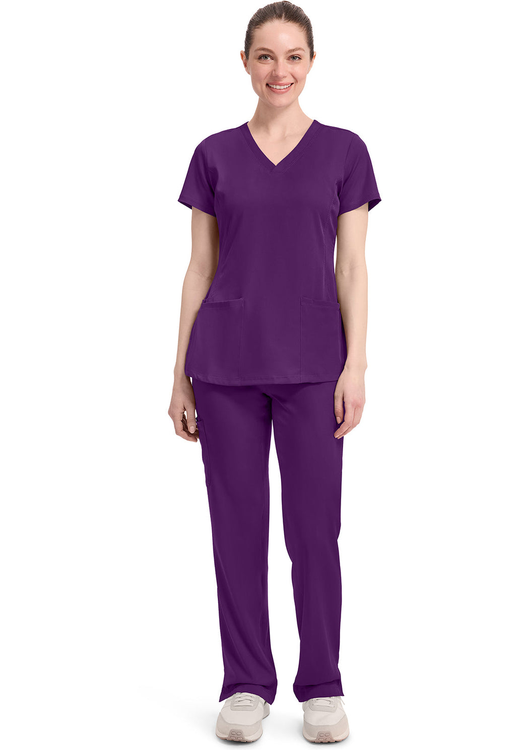 HH Works 2500 Women's Monica Scrub Top Eggplant