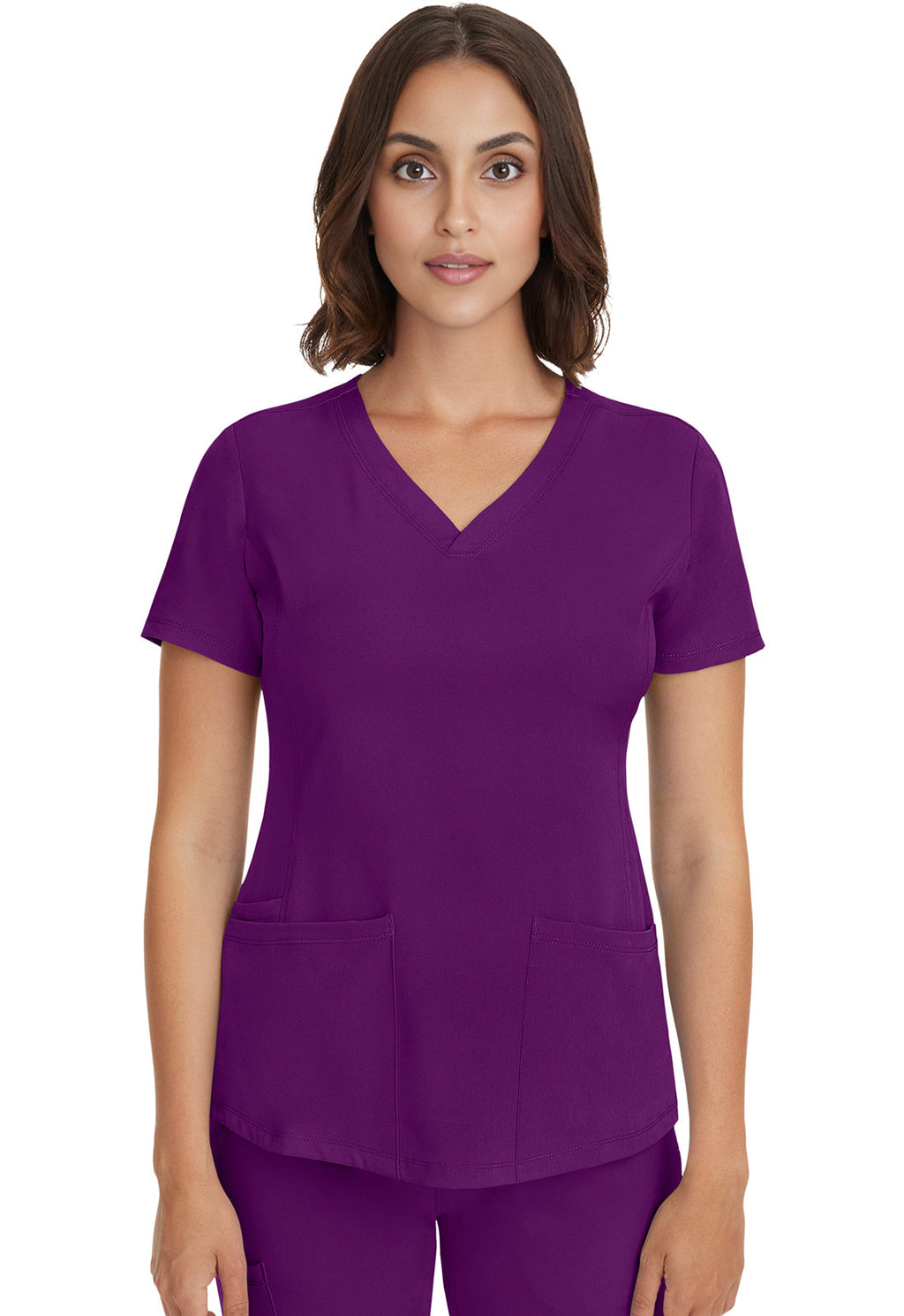 HH Works 2500 Women's Monica Scrub Top Eggplant
