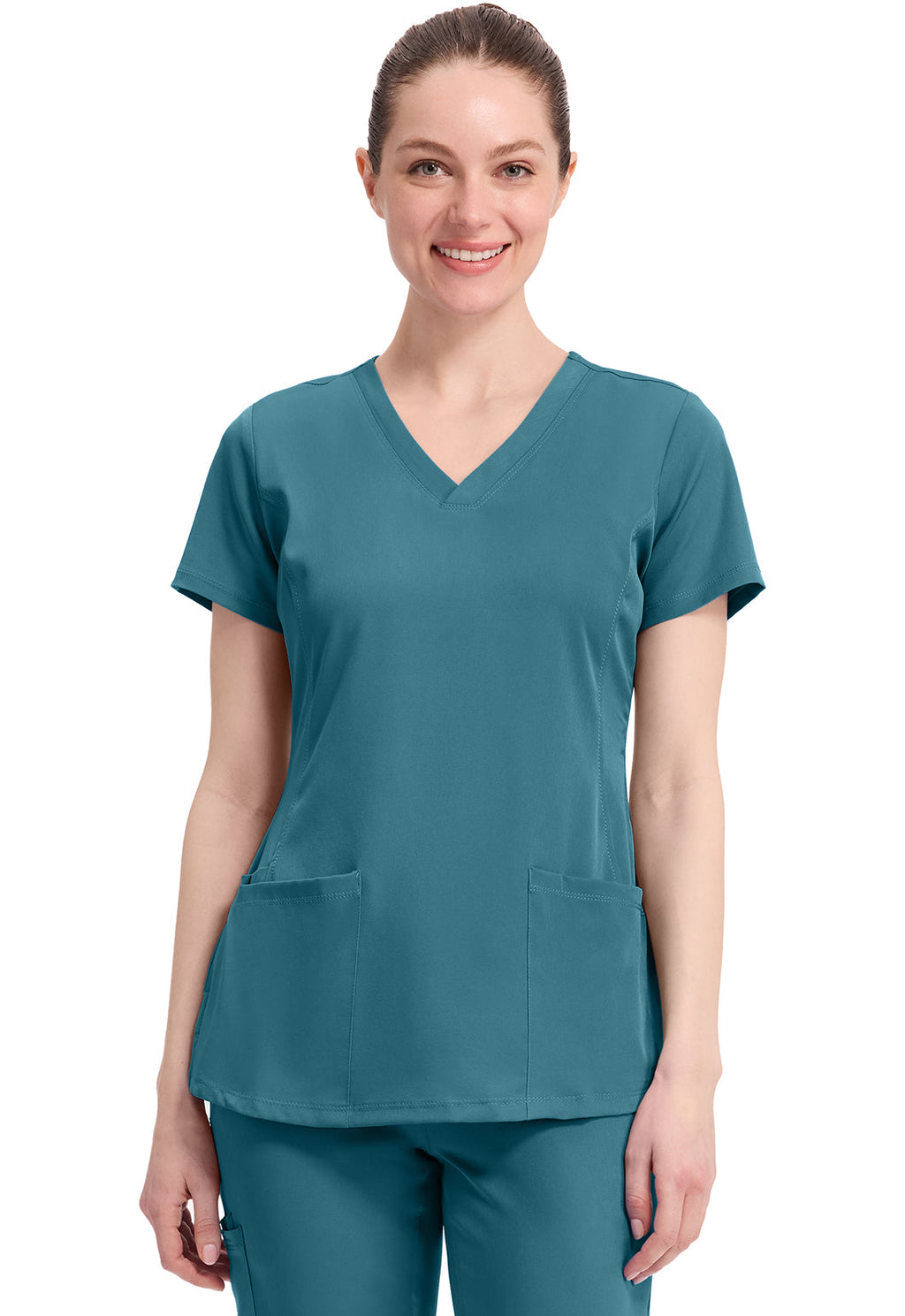 HH Works 2500 Monica V Neck Scrub Top Fresh Blue