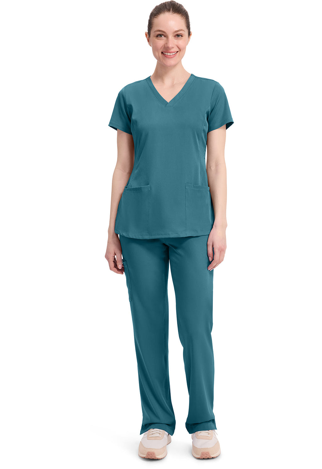 HH Works 2500 Monica V Neck Scrub Top Fresh Blue