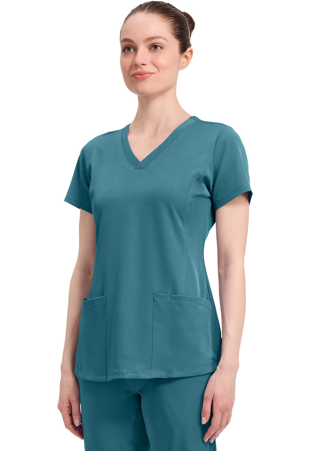 HH Works 2500 Monica V Neck Scrub Top Fresh Blue