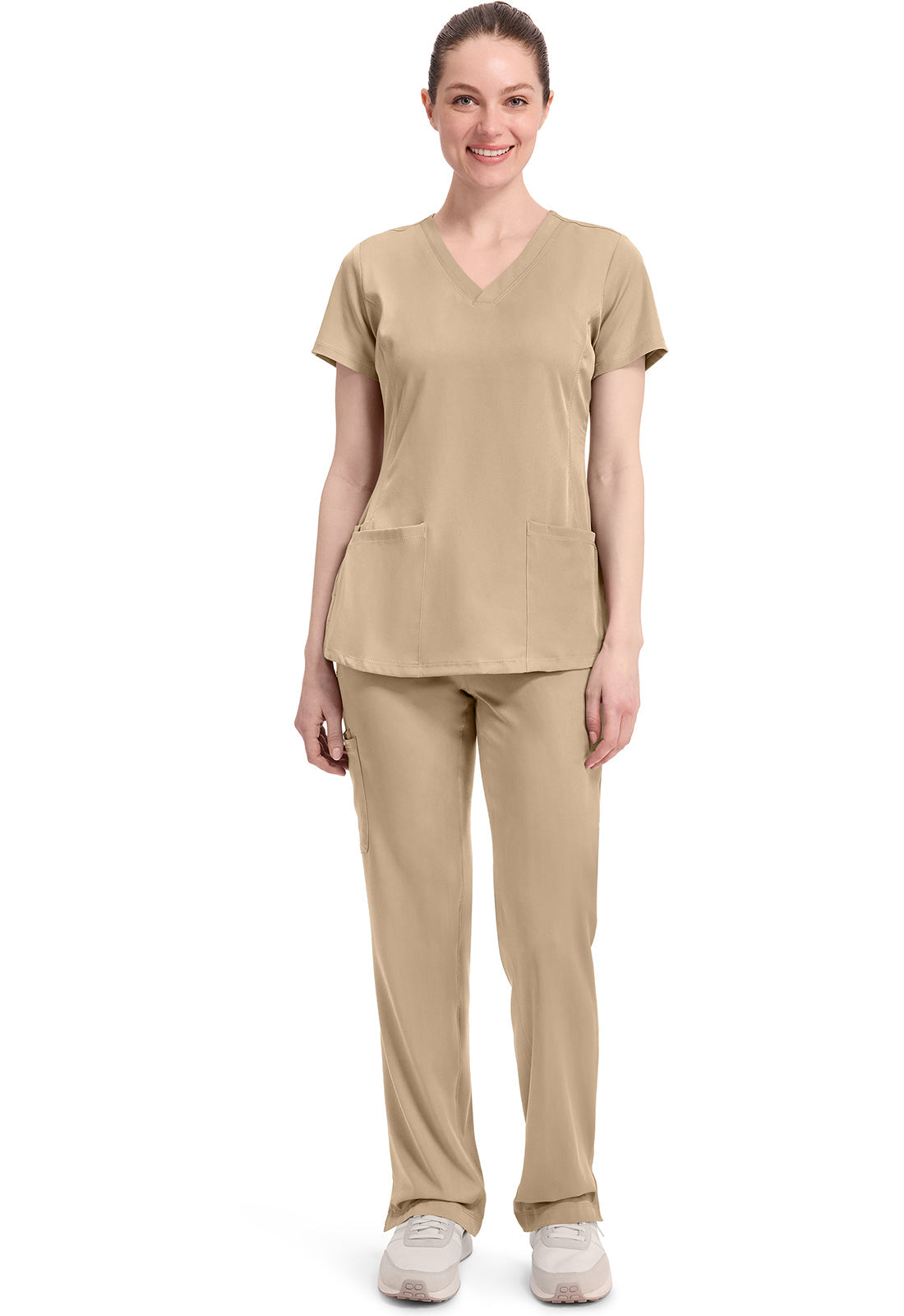 HH Works 2500 Women's Monica Scrub Top Khaki