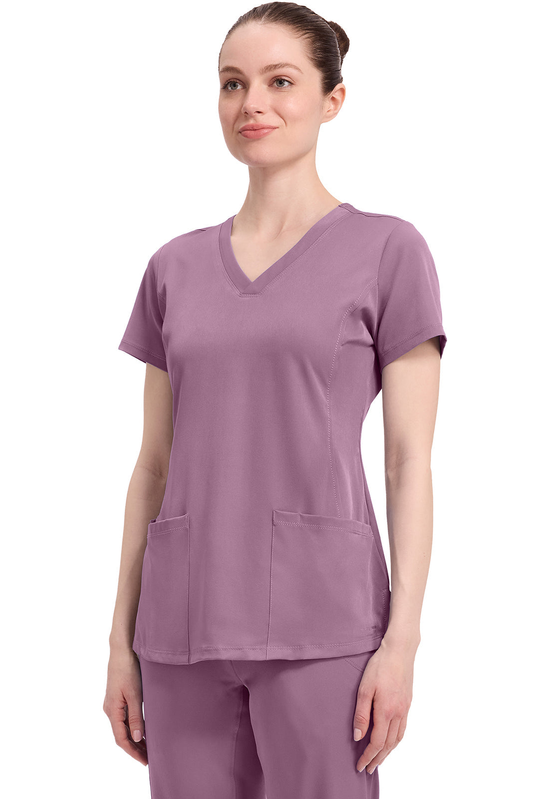 HH Works 2500 Monica V Neck Scrub Top Meta Mauve
