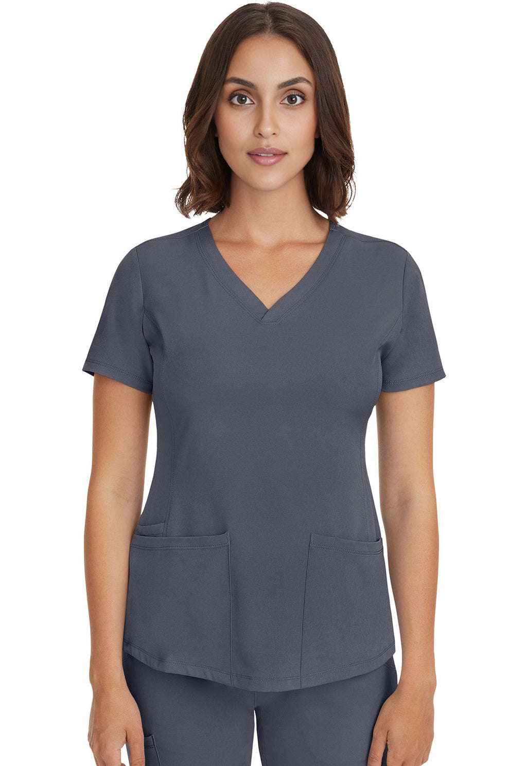 HH Works 2500 Women's Monica Scrub Top Pewter