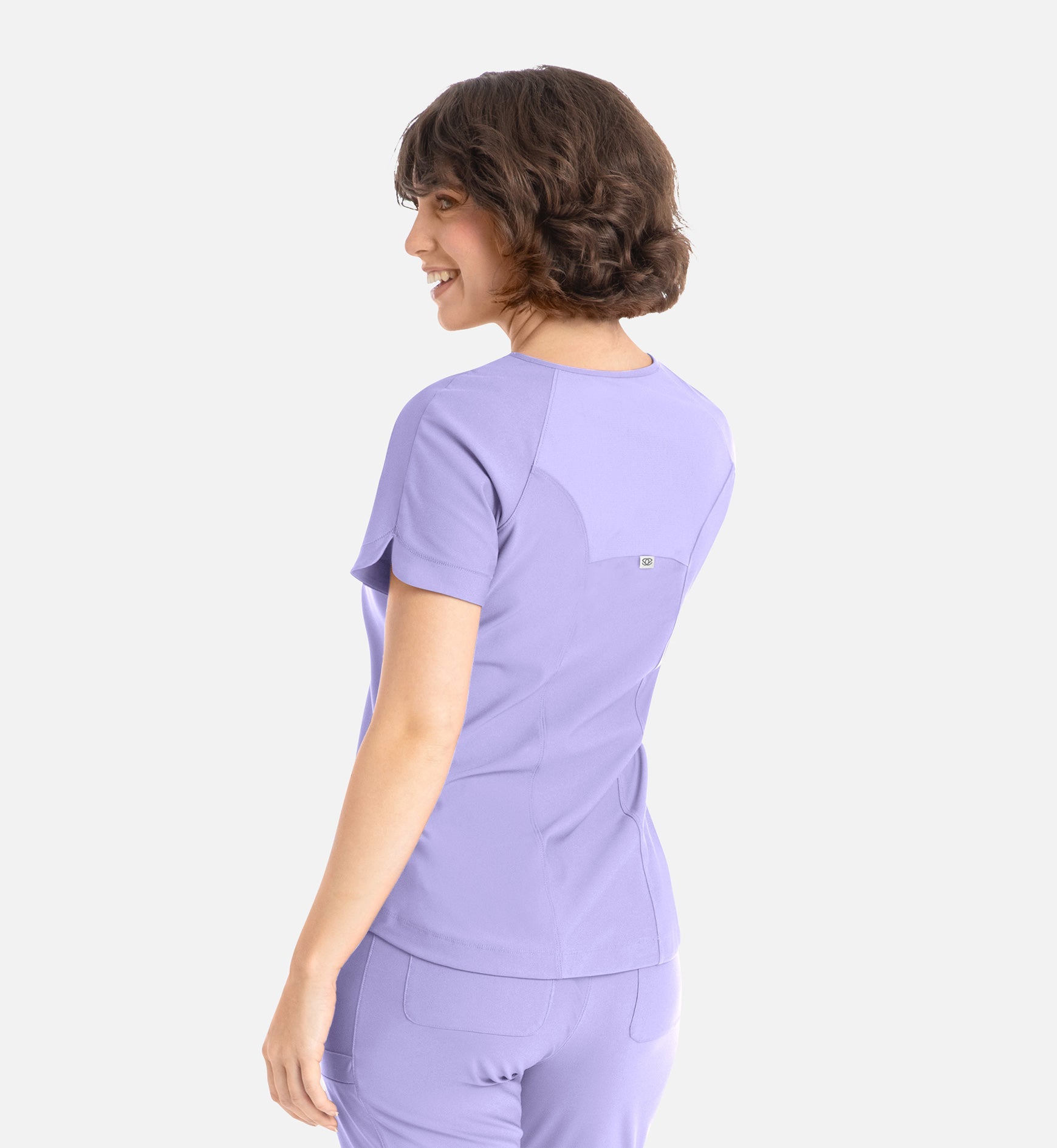 Embrace 2502 Luna Tuckable Y-Neck Top MISTY LILAC