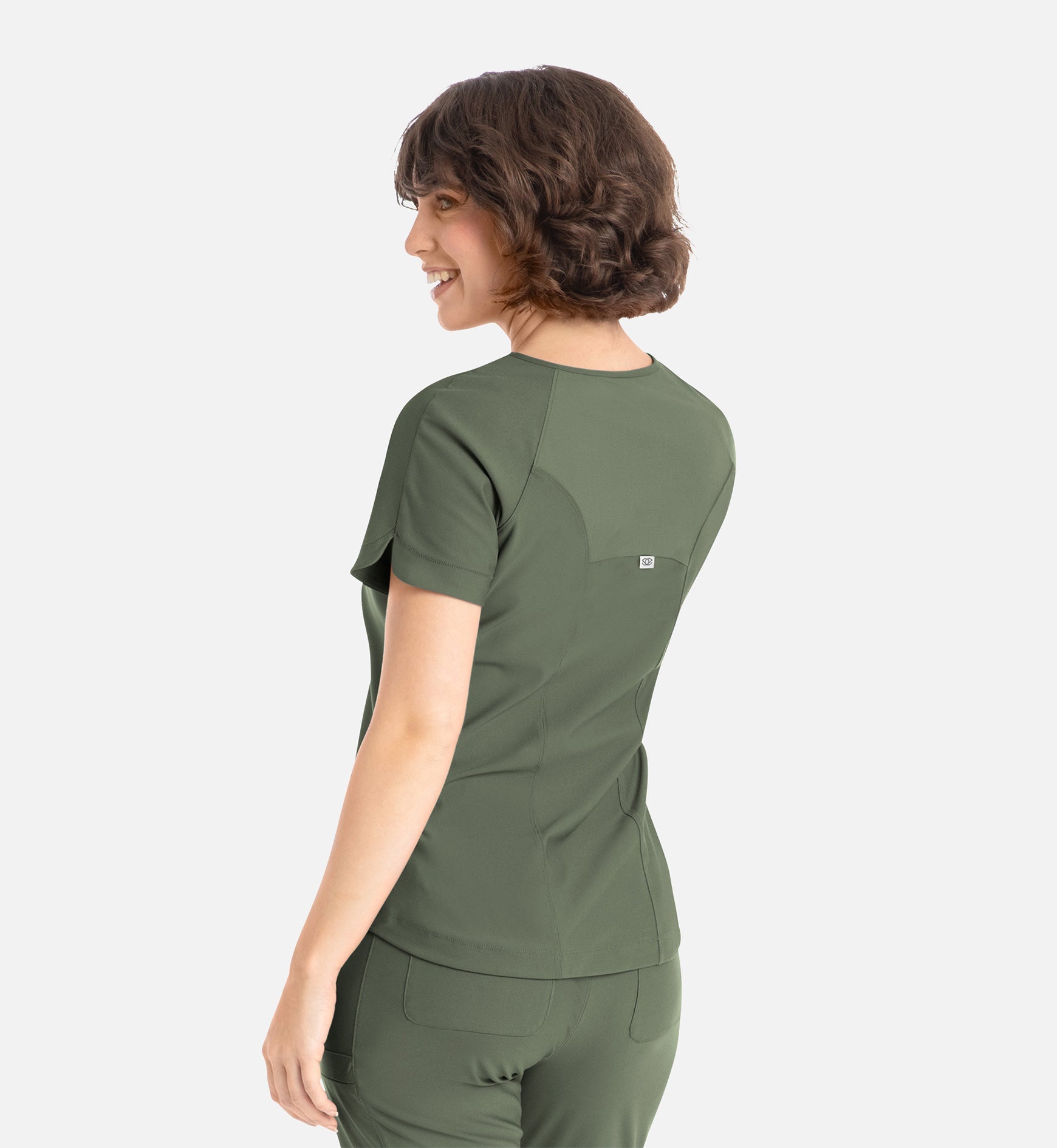 Embrace 2502 Luna Tuckable Y-Neck Top Olive