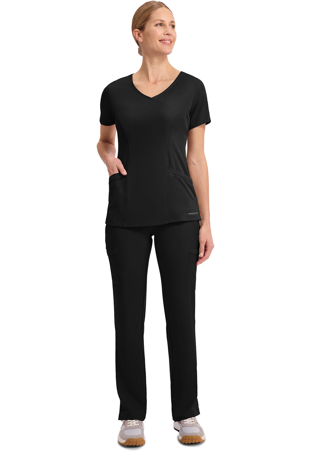 HH Works 2525 Women's Madison Scrub Top Black