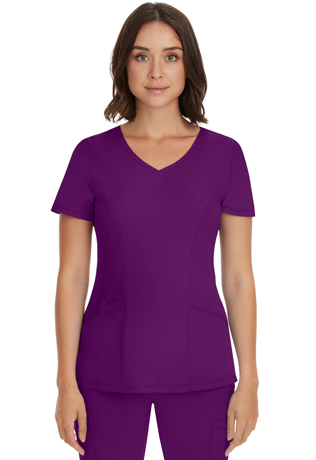 HH Works 2525 Women's Madison Scrub Top Eggplant