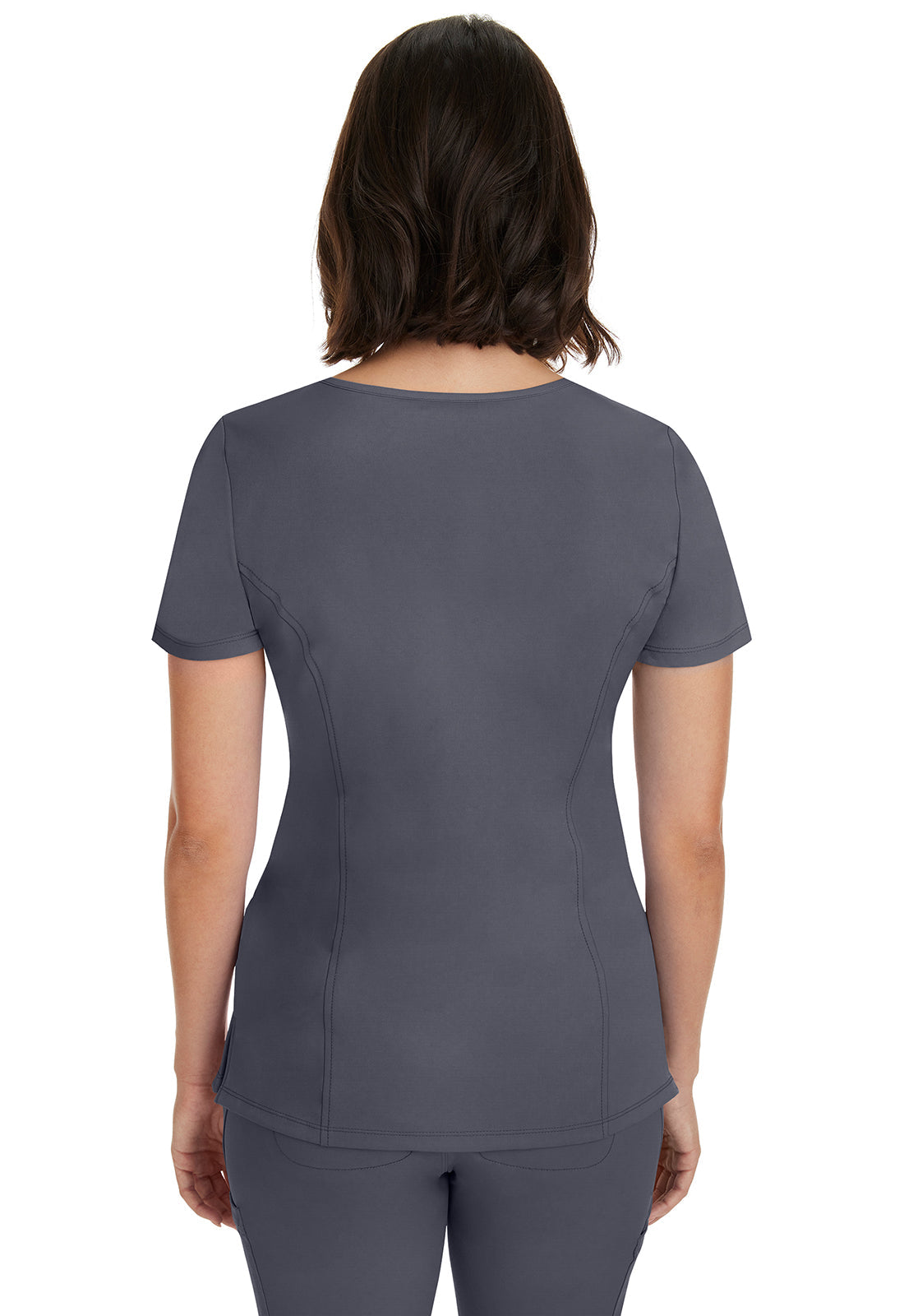 HH Works 2525 Women's Madison Scrub Top Pewter