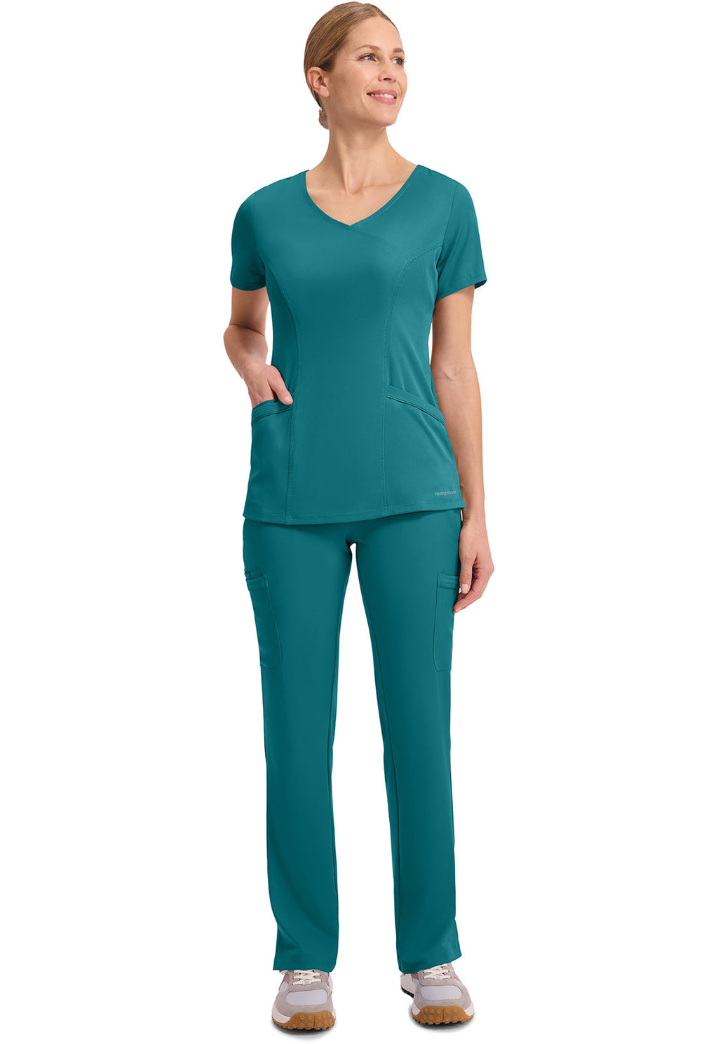HH Works 2525 Women's Madison Scrub Top Teal